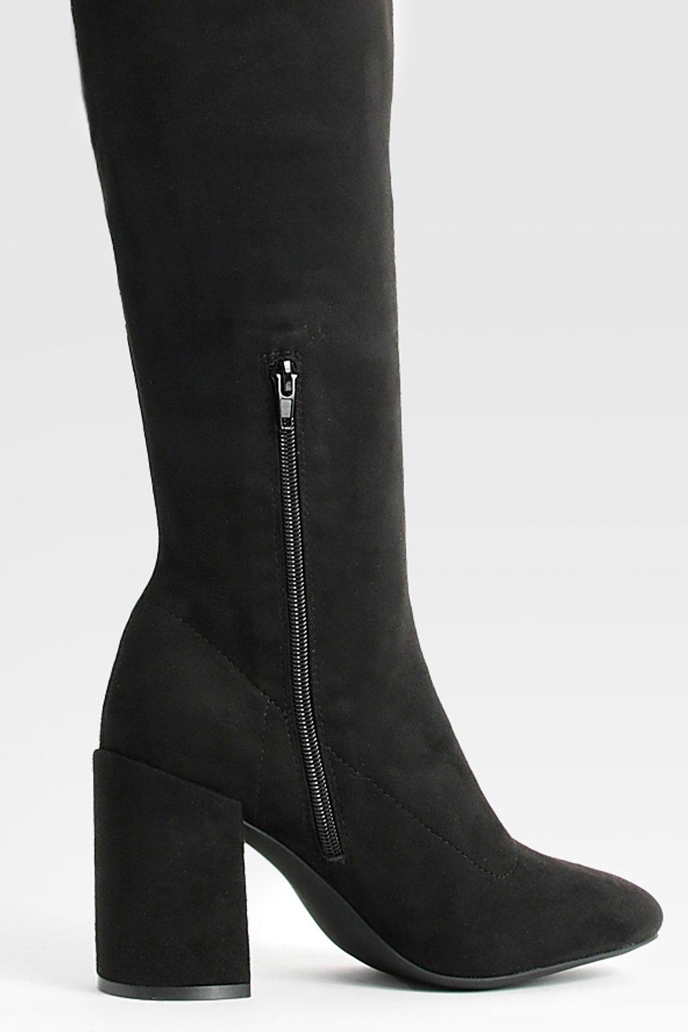 Knee length shop wide fit boots