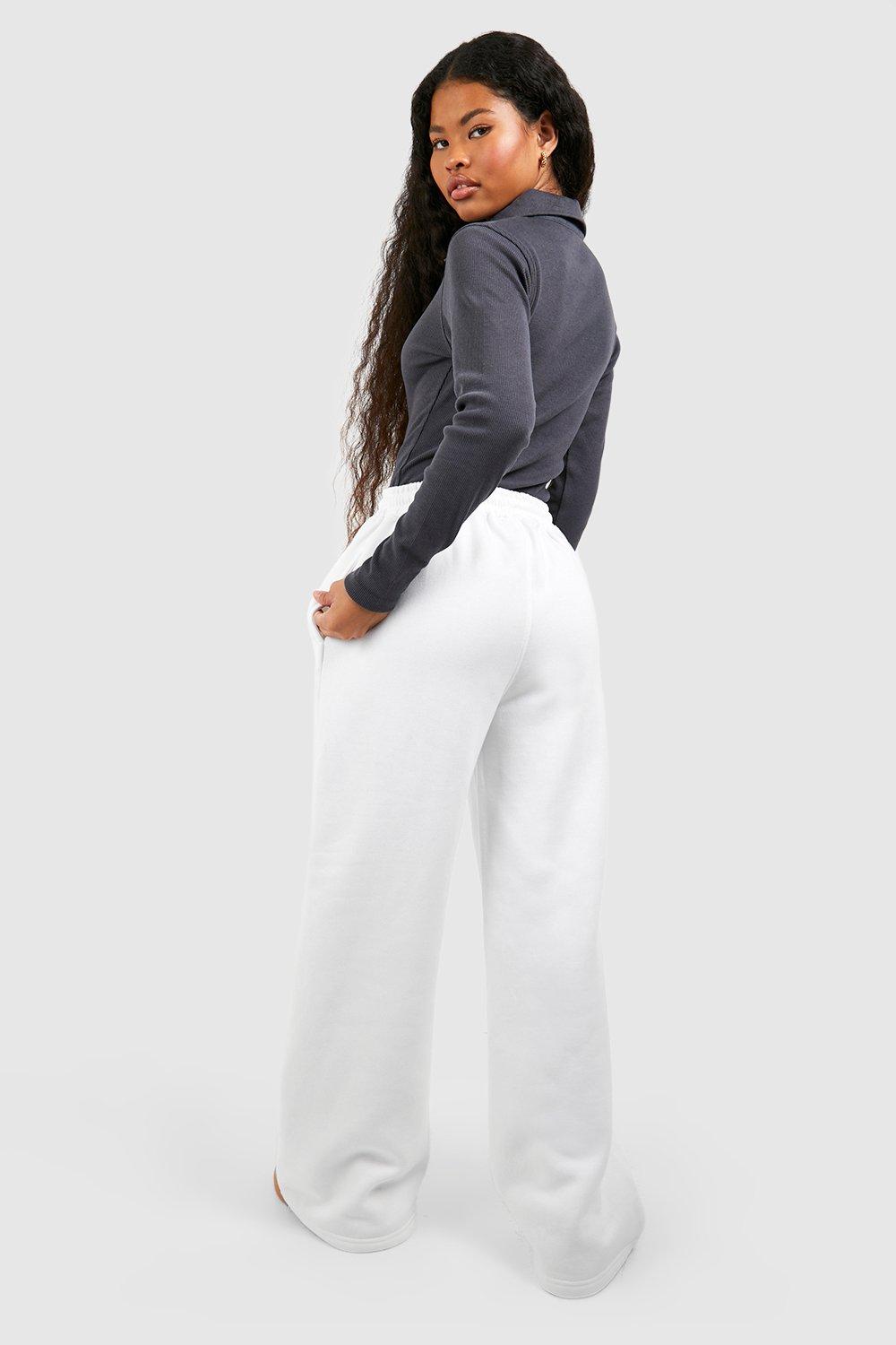 SOFT PLUSH BASIC JOGGER TROUSERS - Ecru