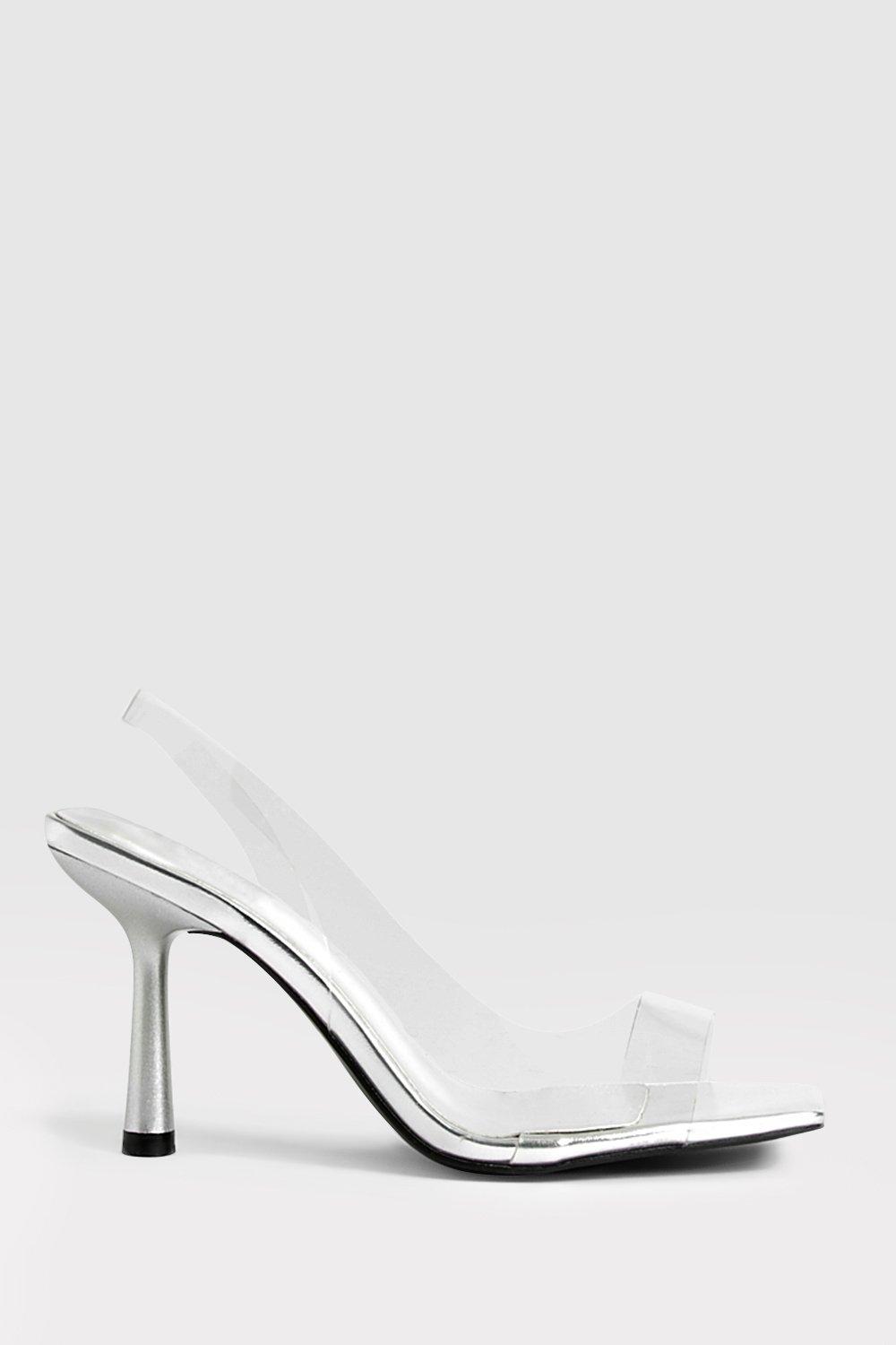 Perspex hot sale heels boohoo