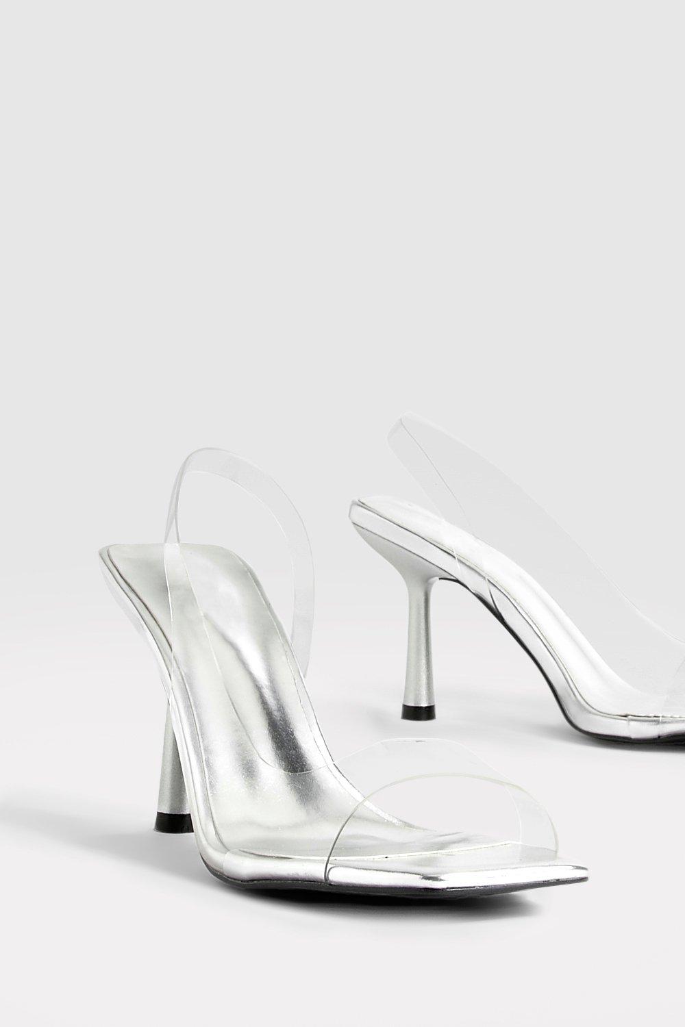 Clear hotsell slingback heels