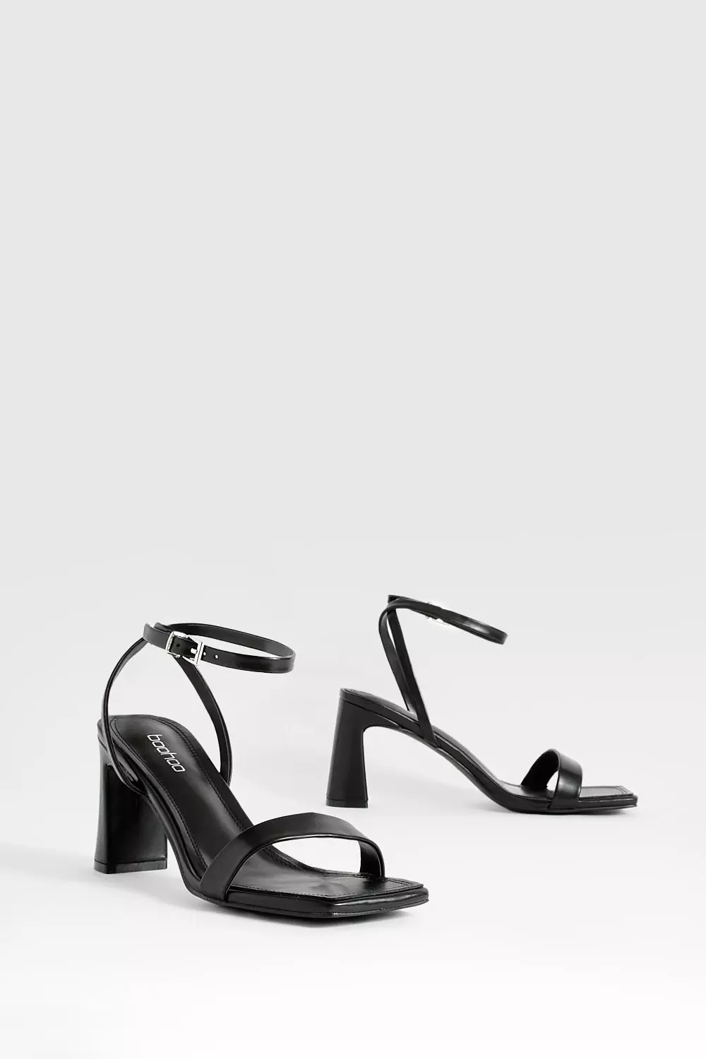 Black Mid Height 2 Part Heels alternative image