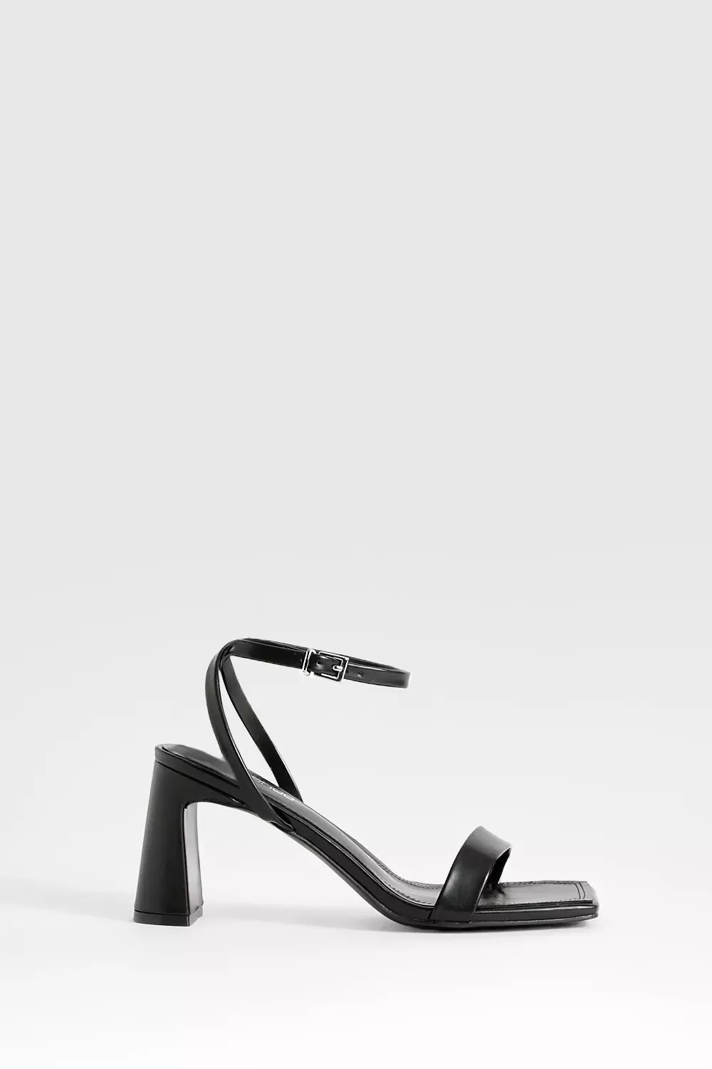 Black Mid Height 2 Part Heels alternative image