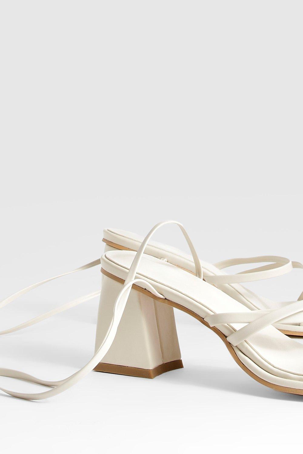 Cream store strappy sandals