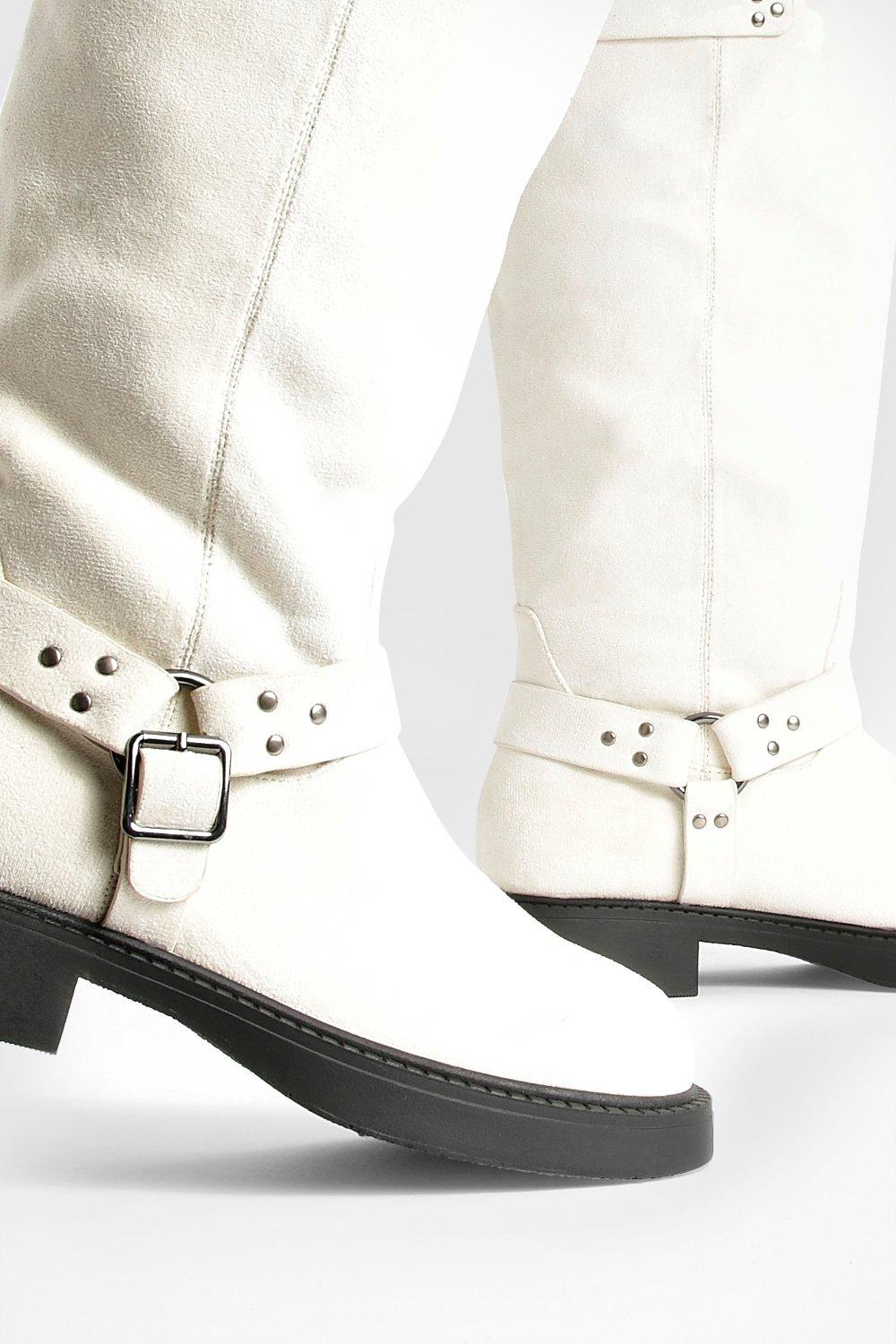 Square toe 2024 biker boots