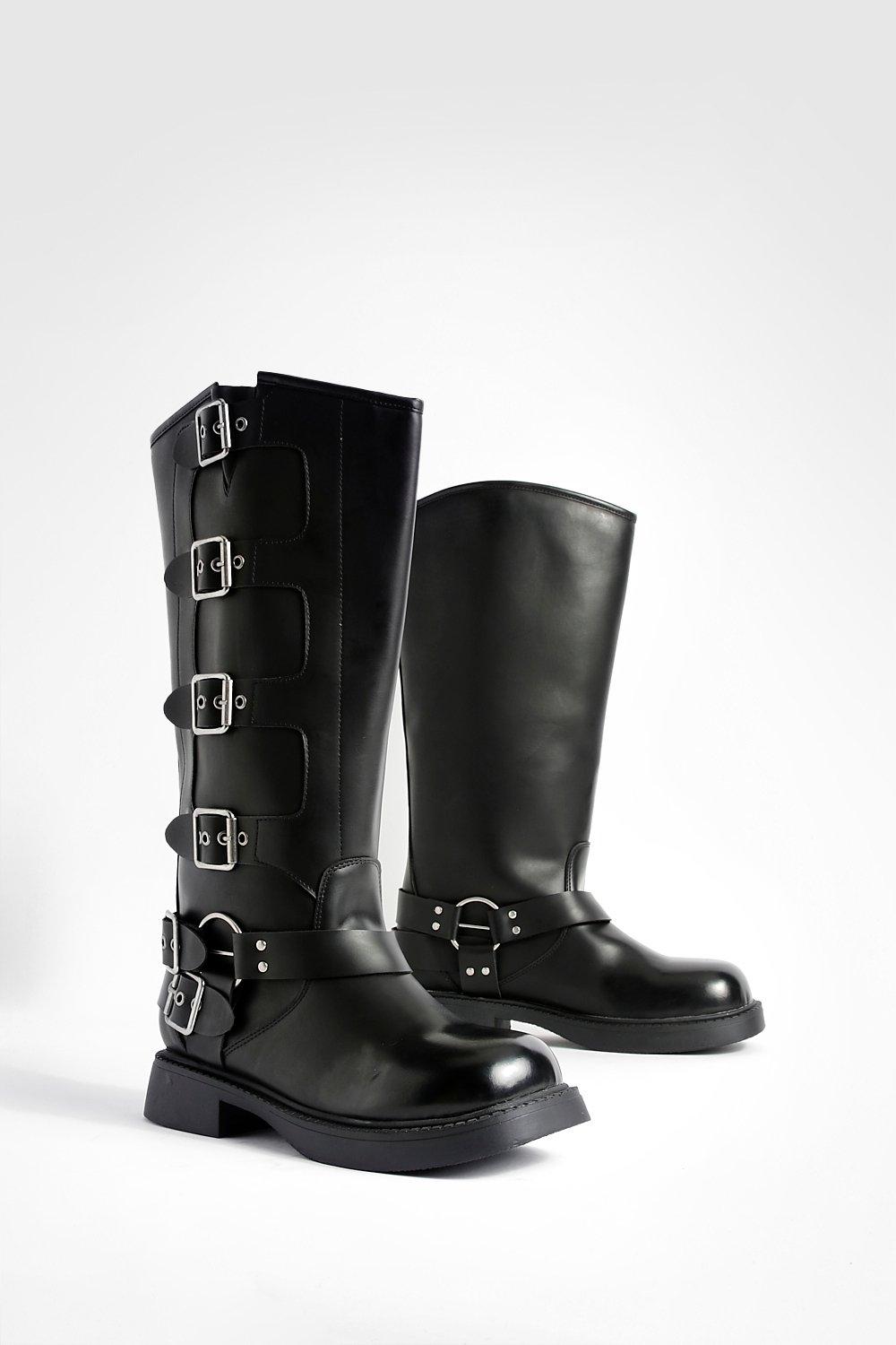 Mens knee store high boots uk