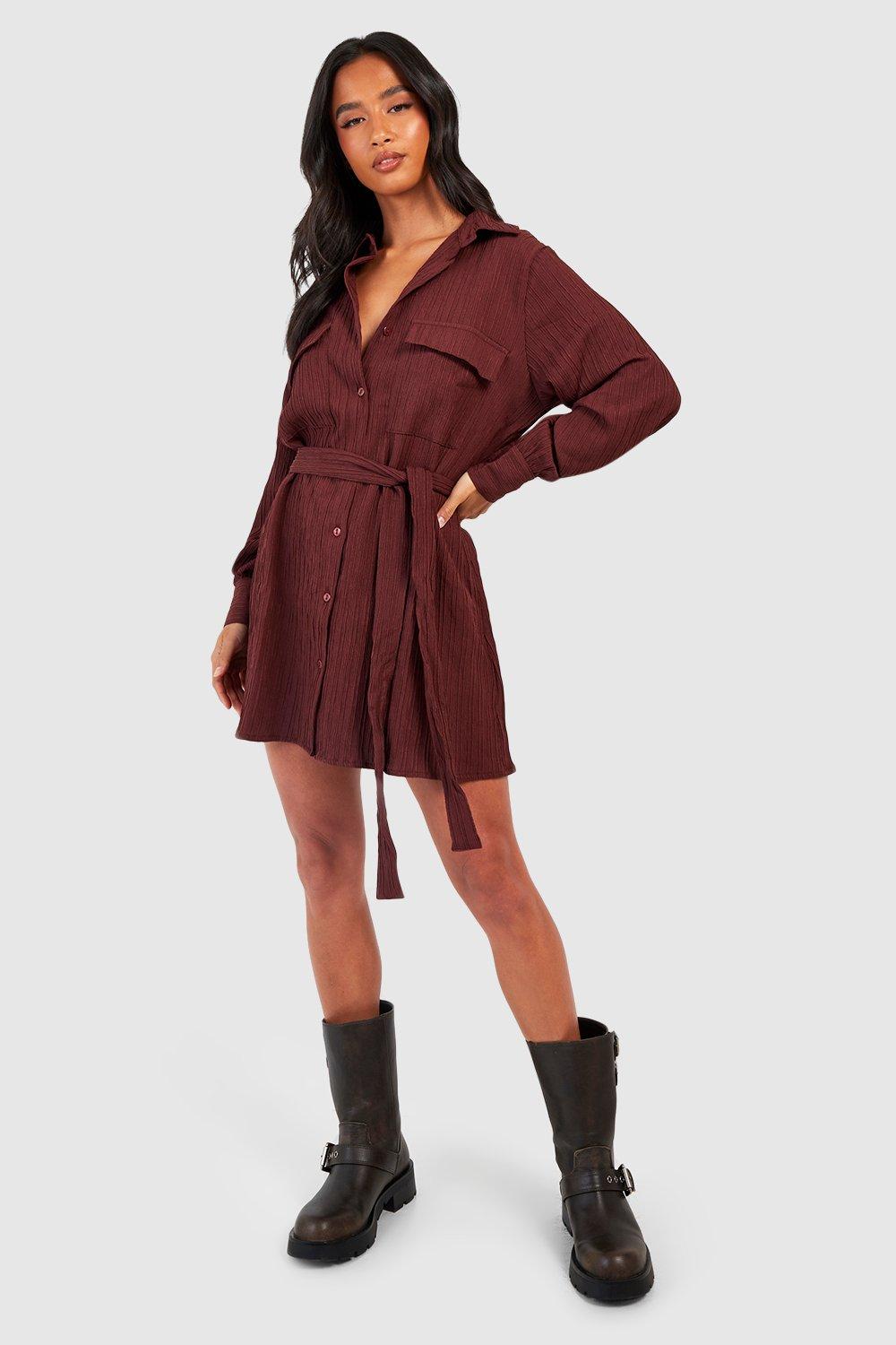 Boohoo petite clearance shirt dress