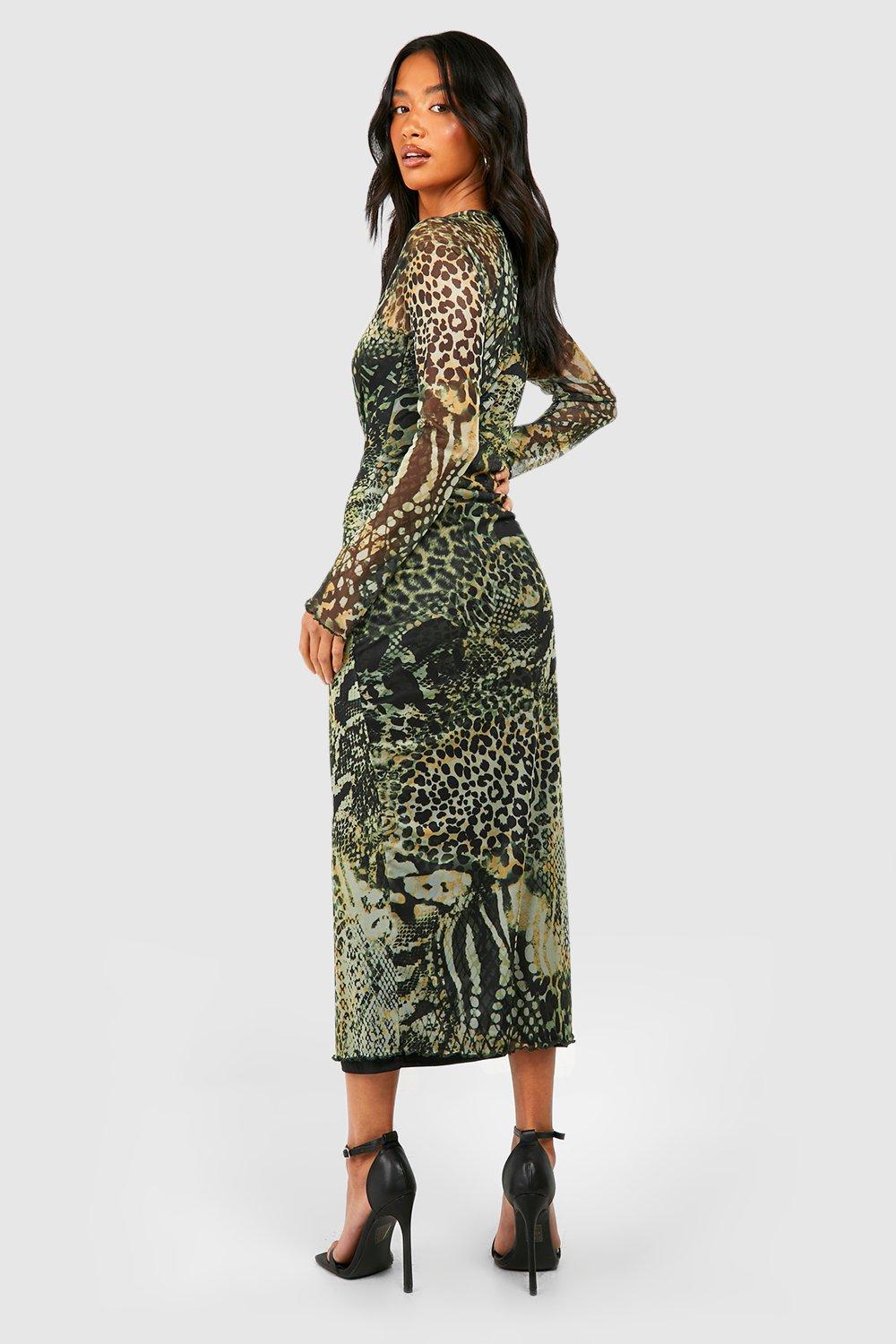 Animal print snake top dress