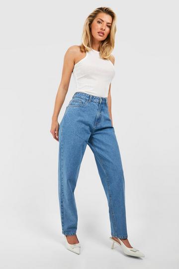 Felblauwe High Rise Mom Jeans bright blue