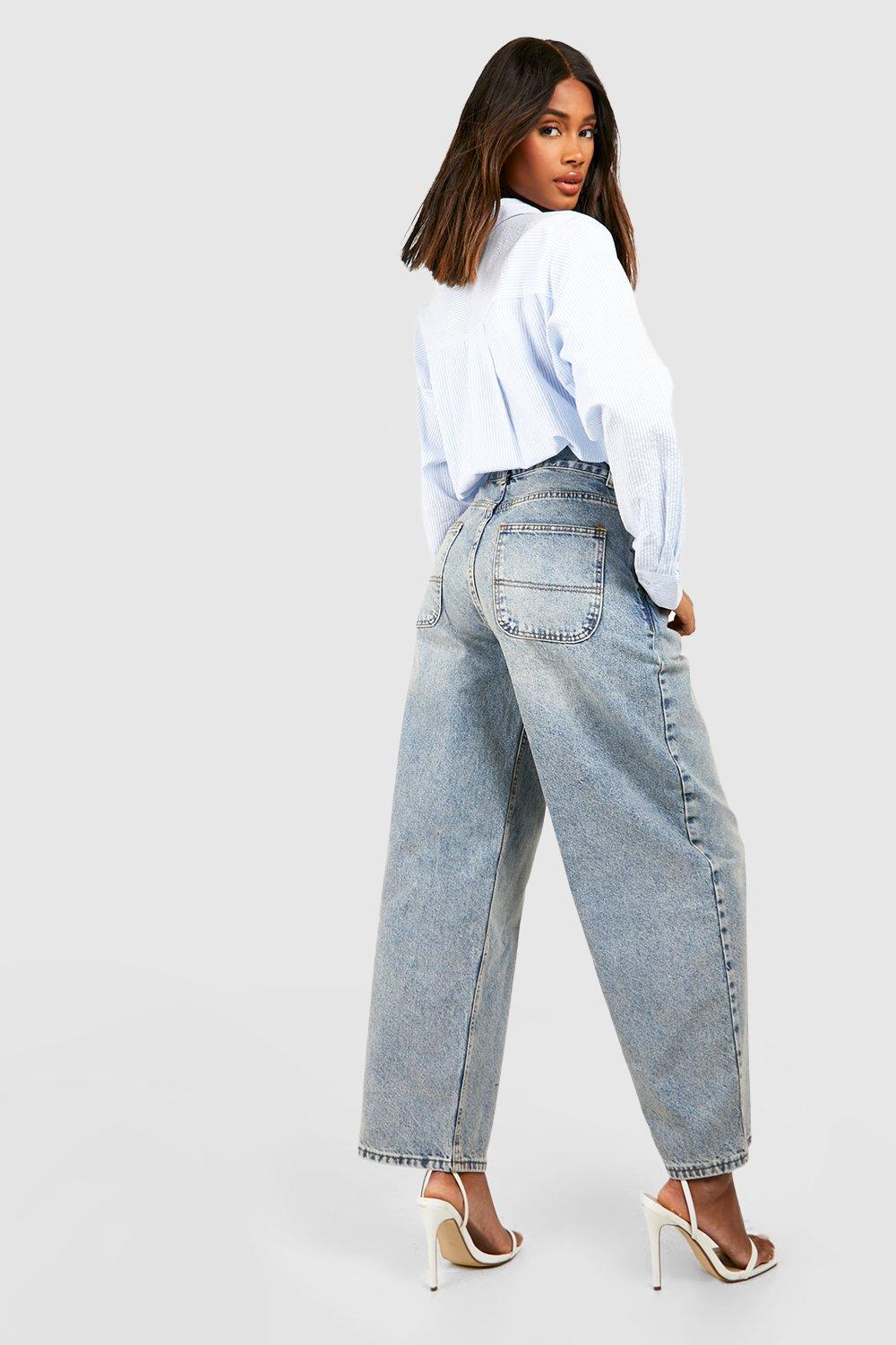 Vintage Wash Baggy Mom Jeans