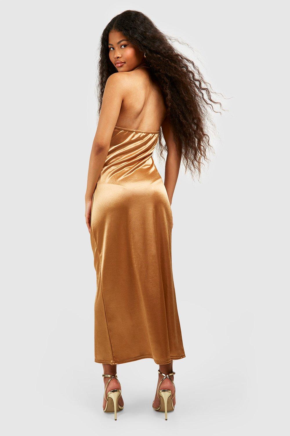 Petite satin shop slip dress