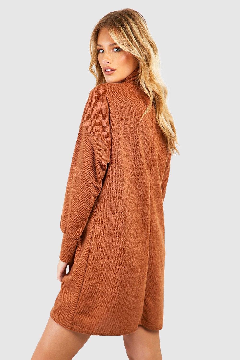 Roll neck knitted outlet jumper dress