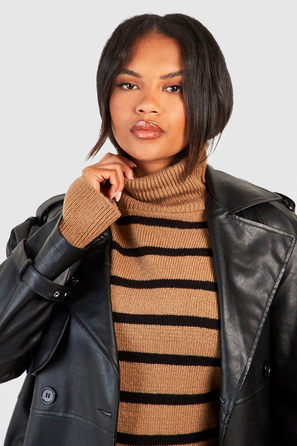 Plus size polo neck hot sale jumpers