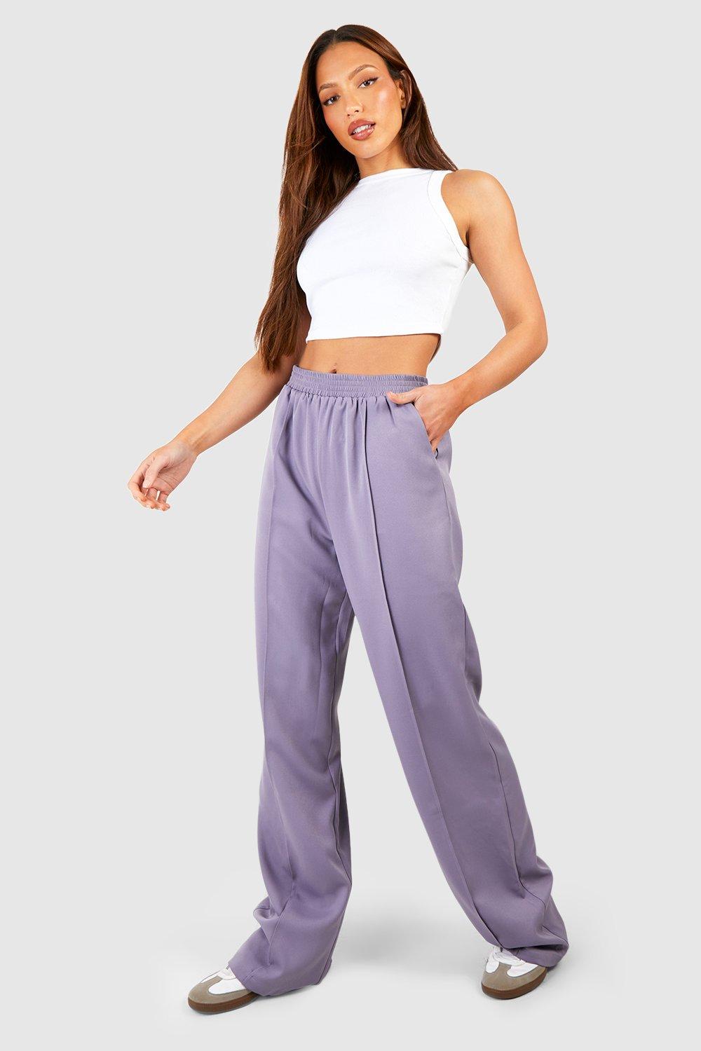 Tall Seam Front Relaxed Wide Leg Pants