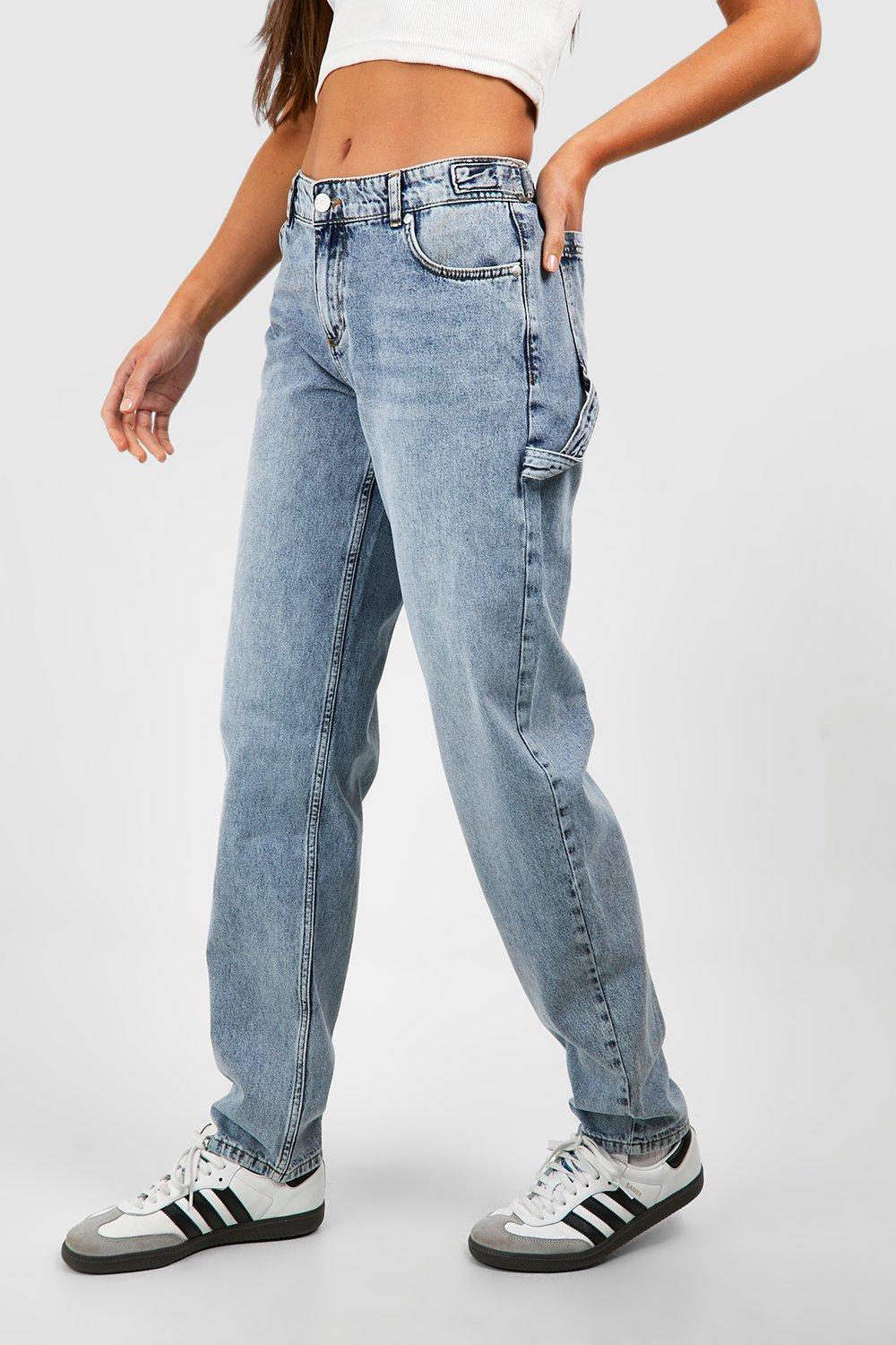 Tall Jean boyfriend d lav taille basse