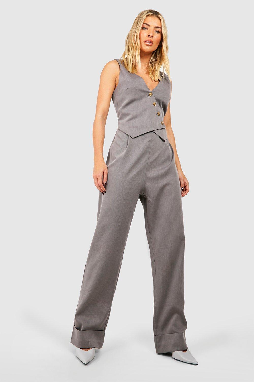 Asymmetric Vest Tailored Jumpsuit