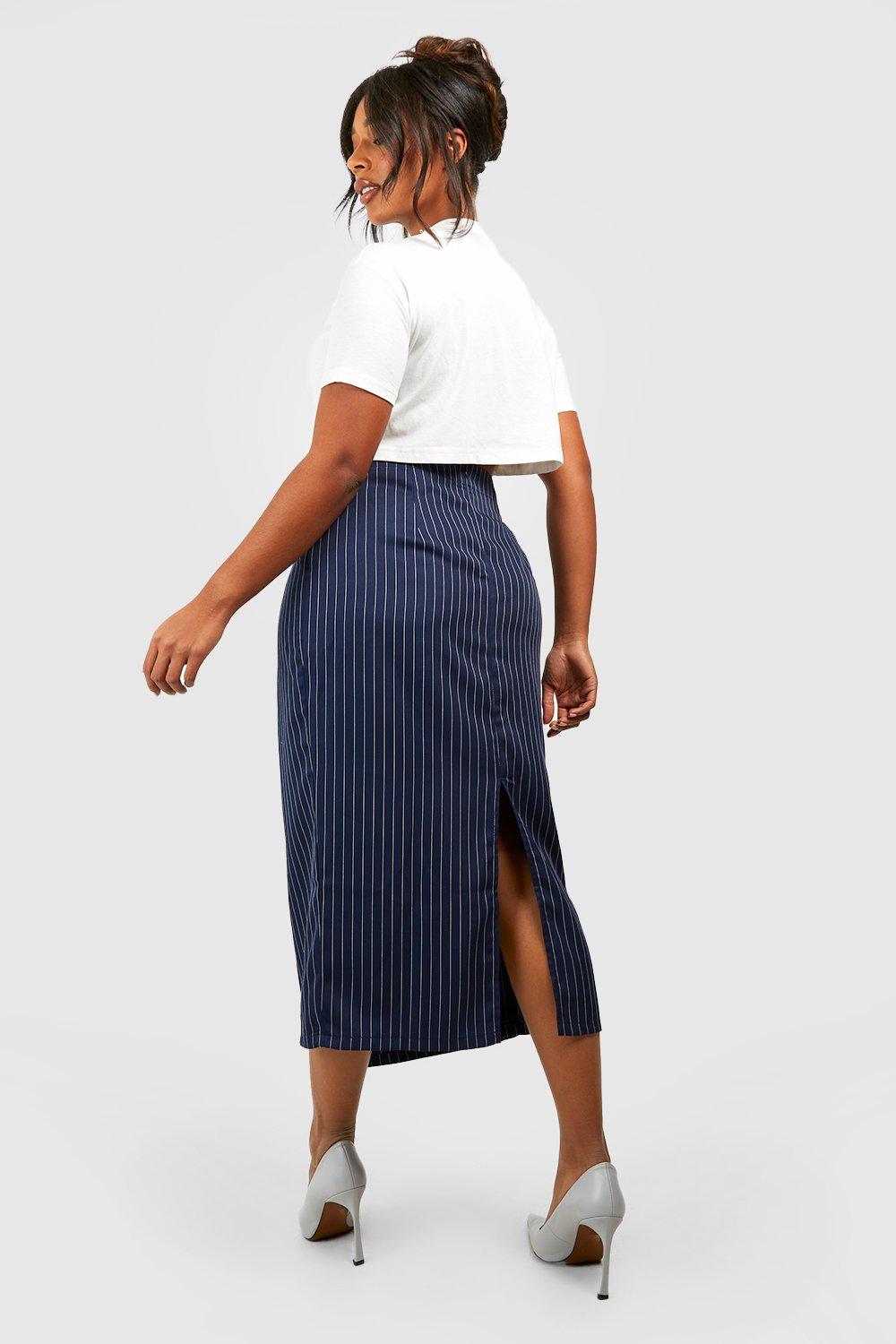 Navy skirt clearance boohoo