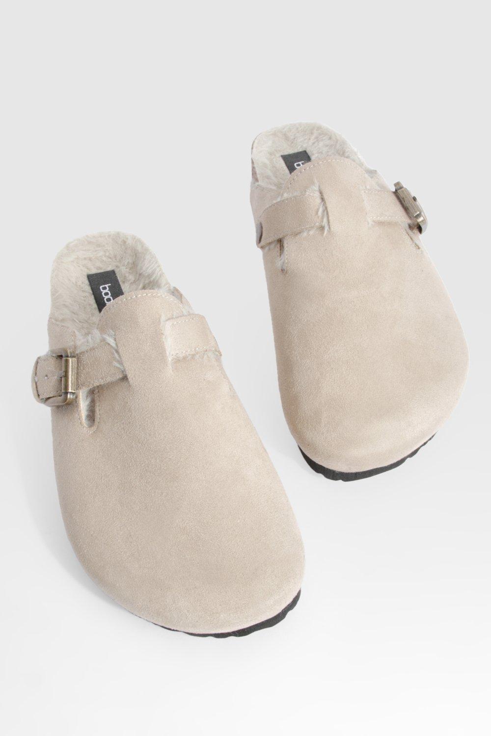 Fur Lined Closed Toe Clogs