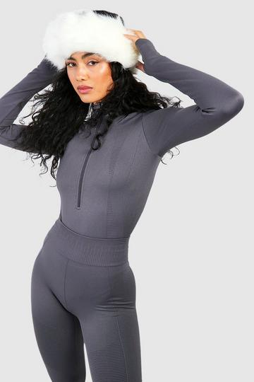 Premium Active Rib Ski Bodysuit grey