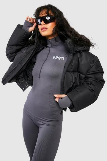 Premium Active Rib Ski Top grey