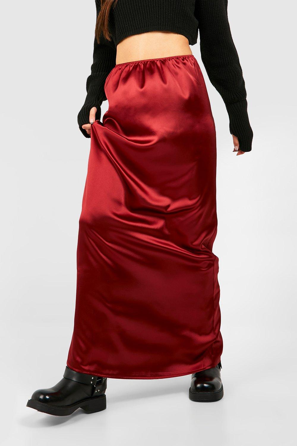 Satin Maxirock boohoo DE