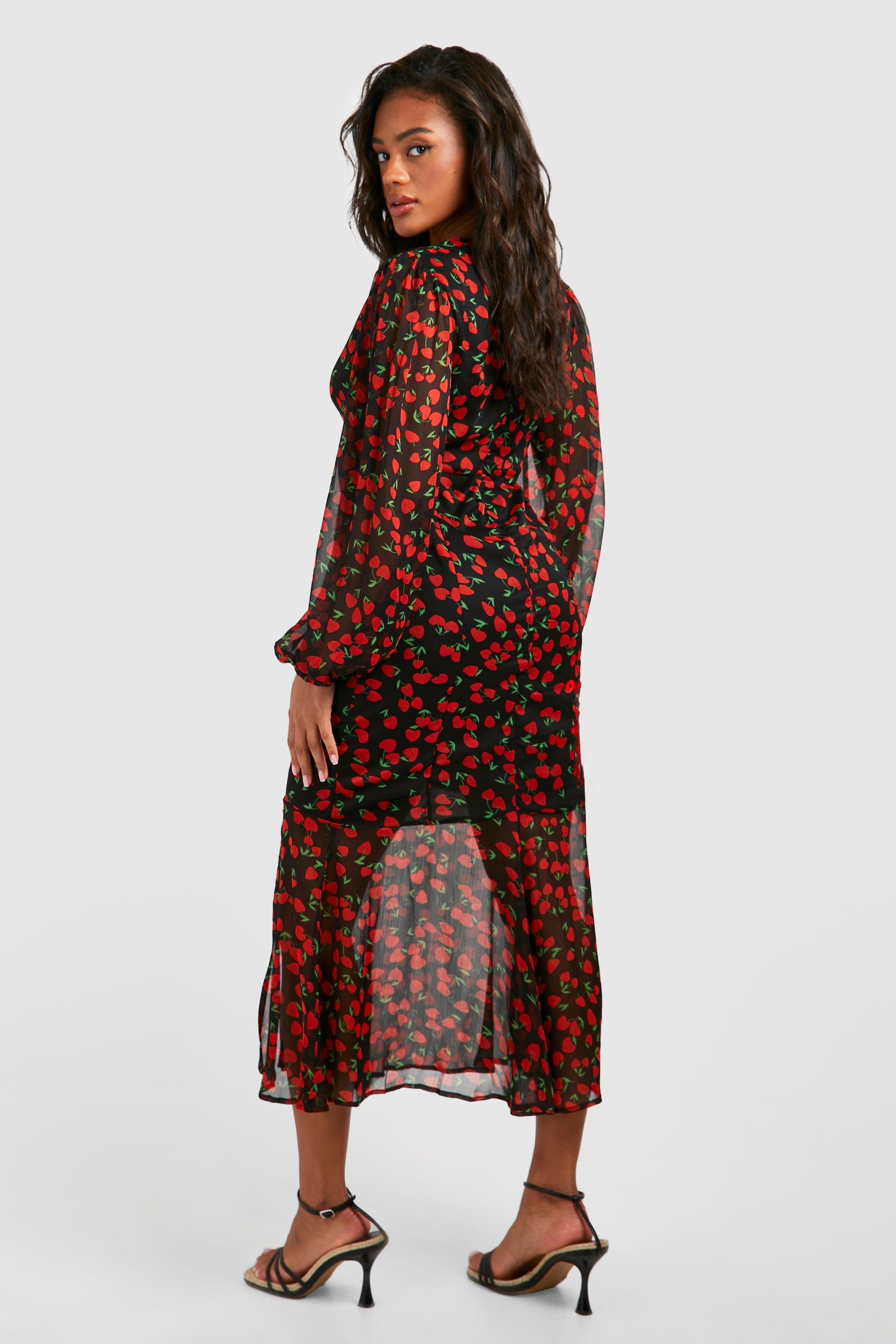 Cherry midi dress online