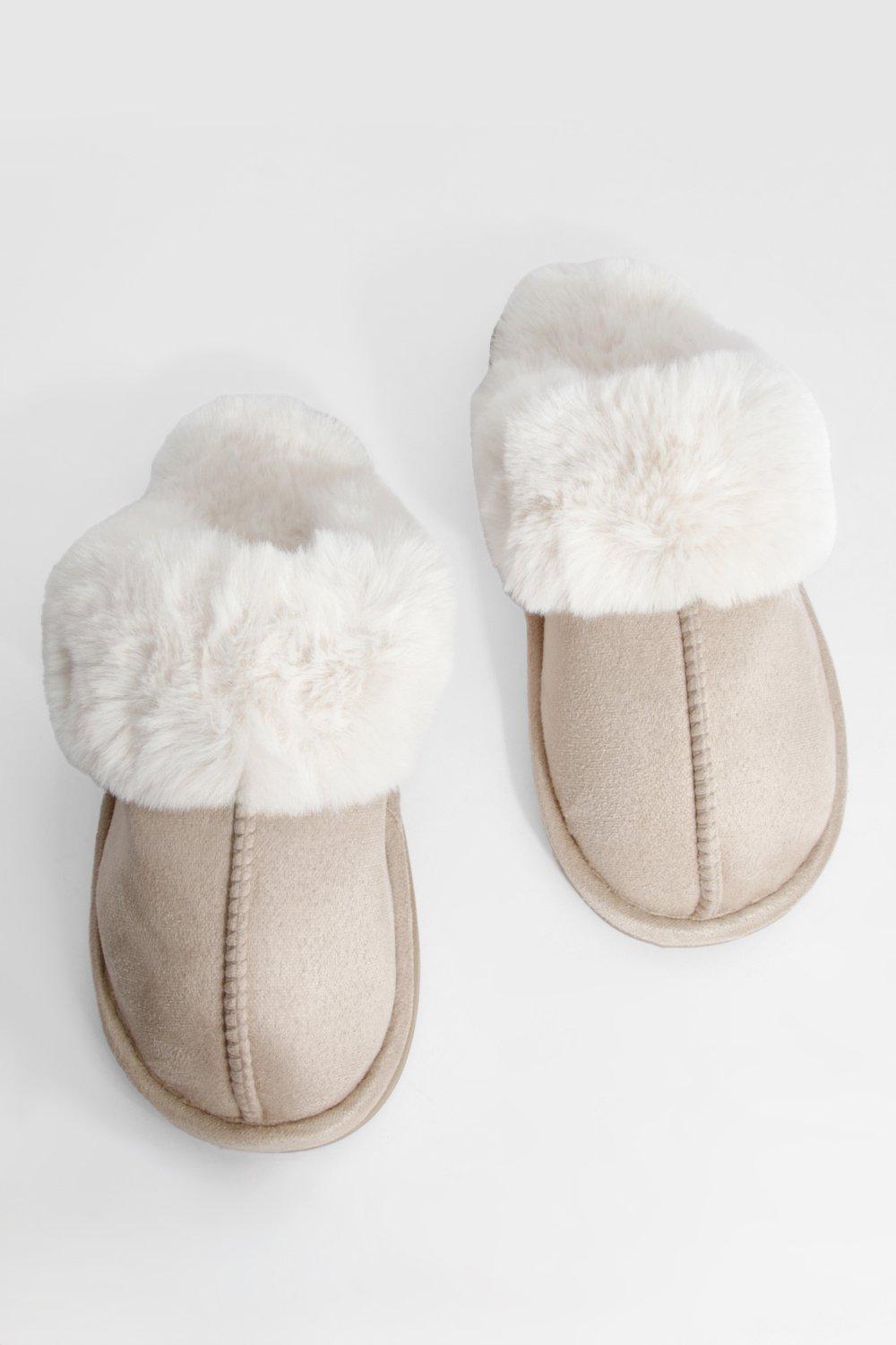 Boohoo discount fluffy slippers