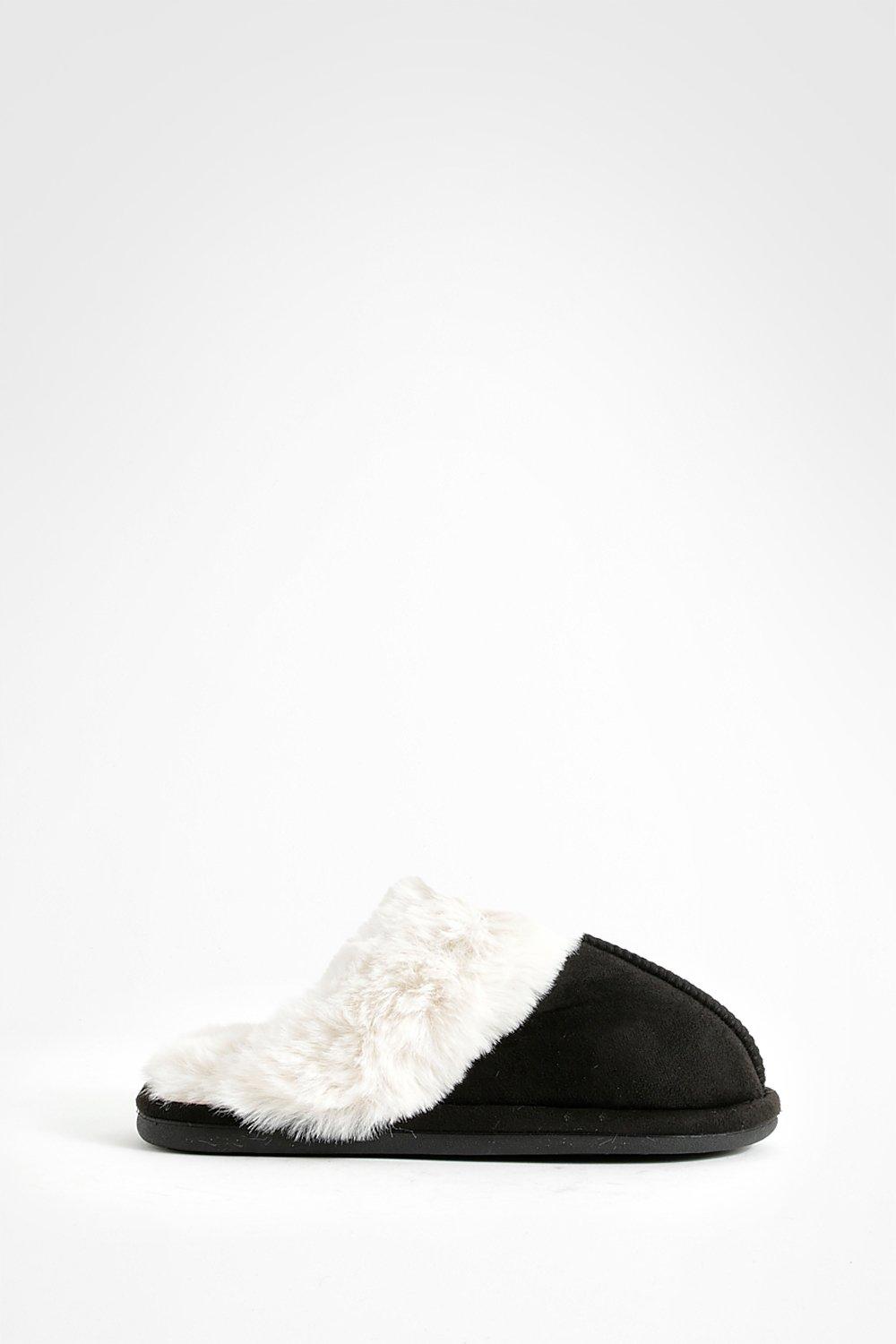 Fluffy best sale slippers boohoo