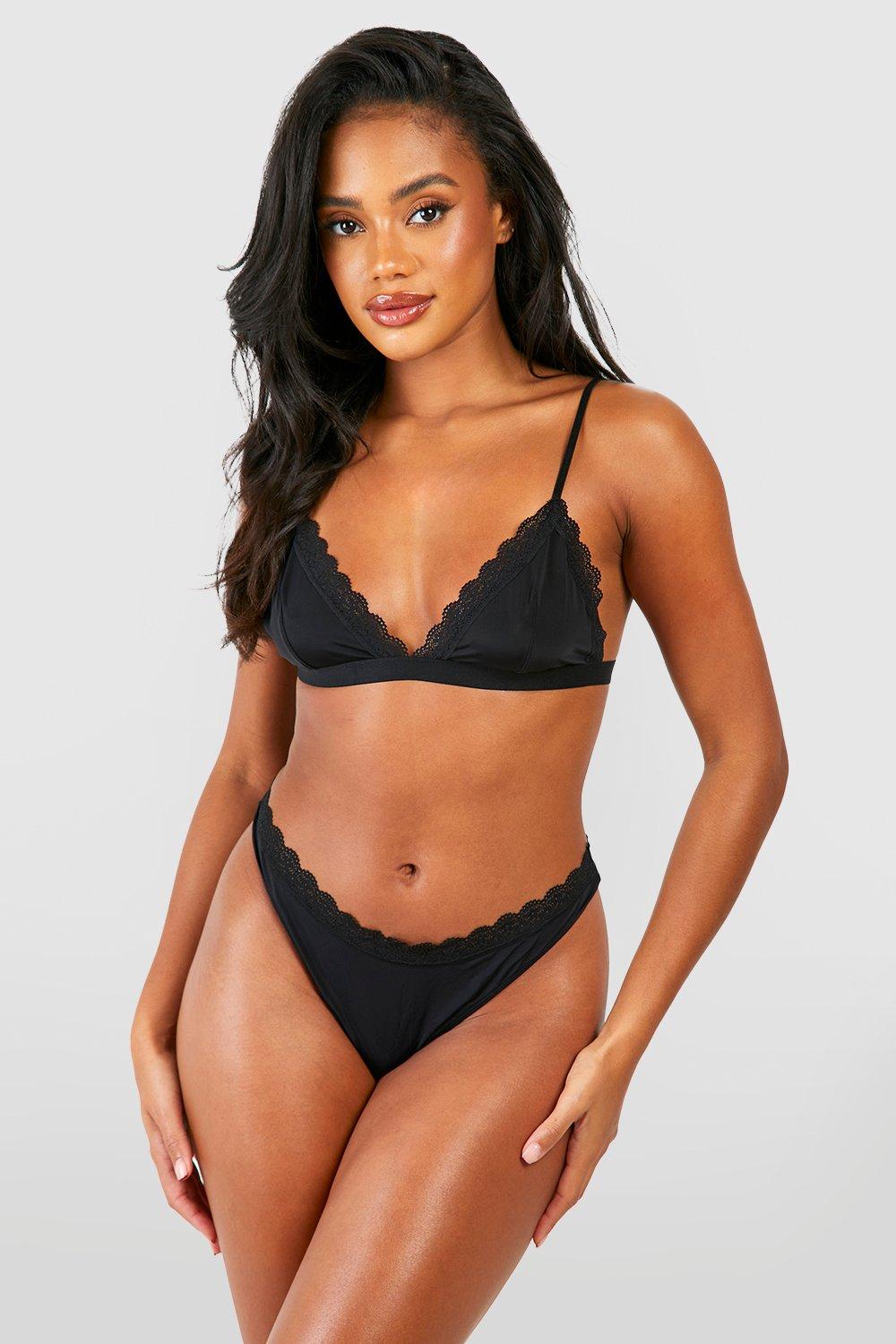 UNDERWIRE LACE TRIM BIKINI TOP