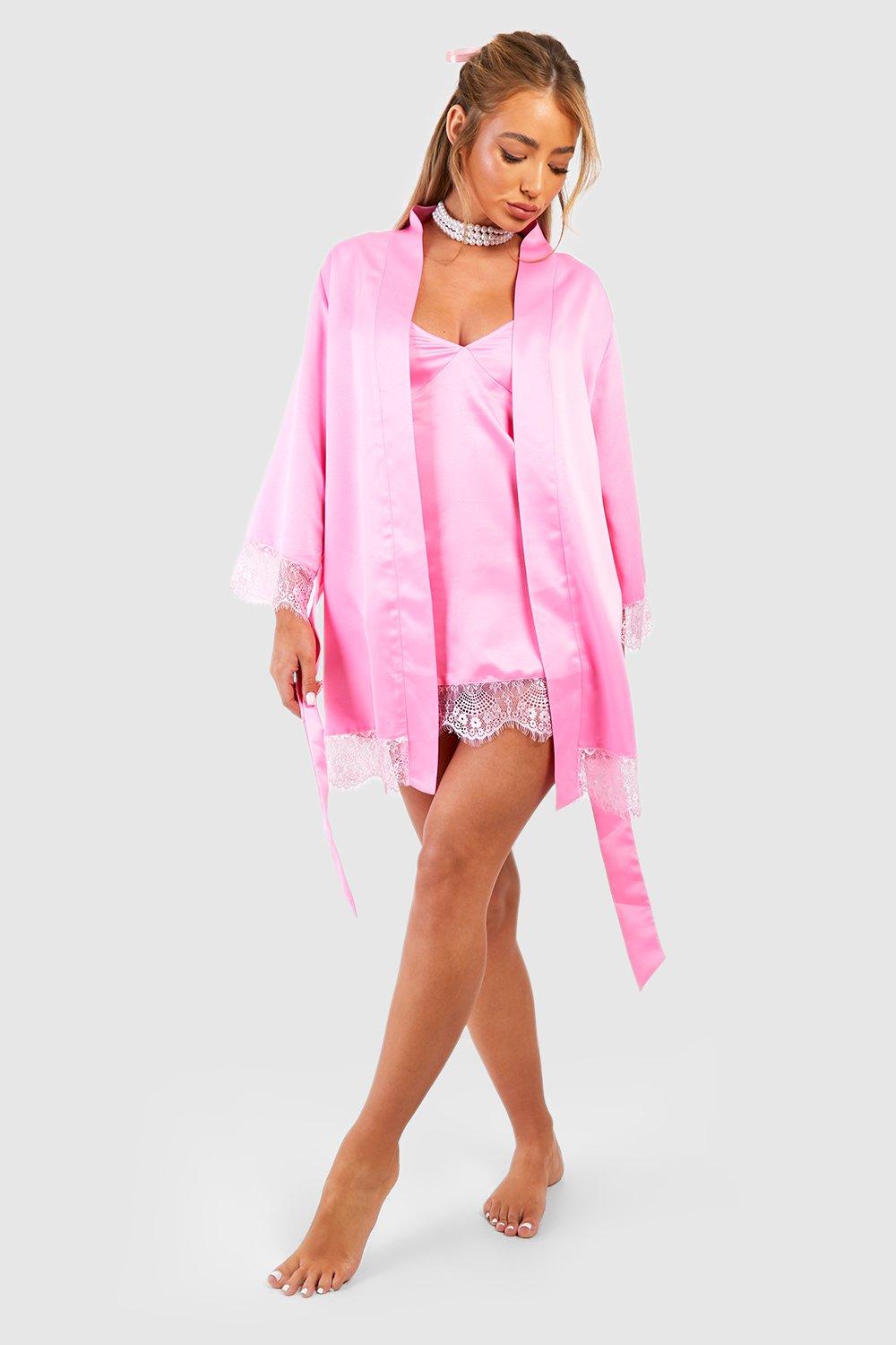 Boohoo 2024 pink robe