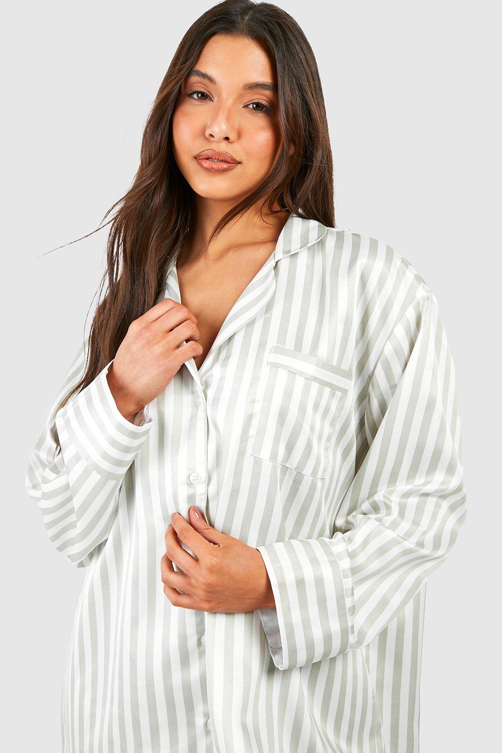 Women's Satin Stripe Pyjama Set