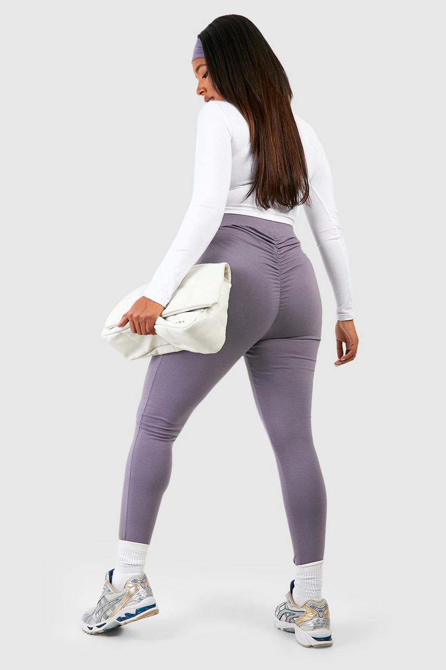 Petrol Plus Cotton Jersey Knit Ruched Booty Boosting Leggings image number 1