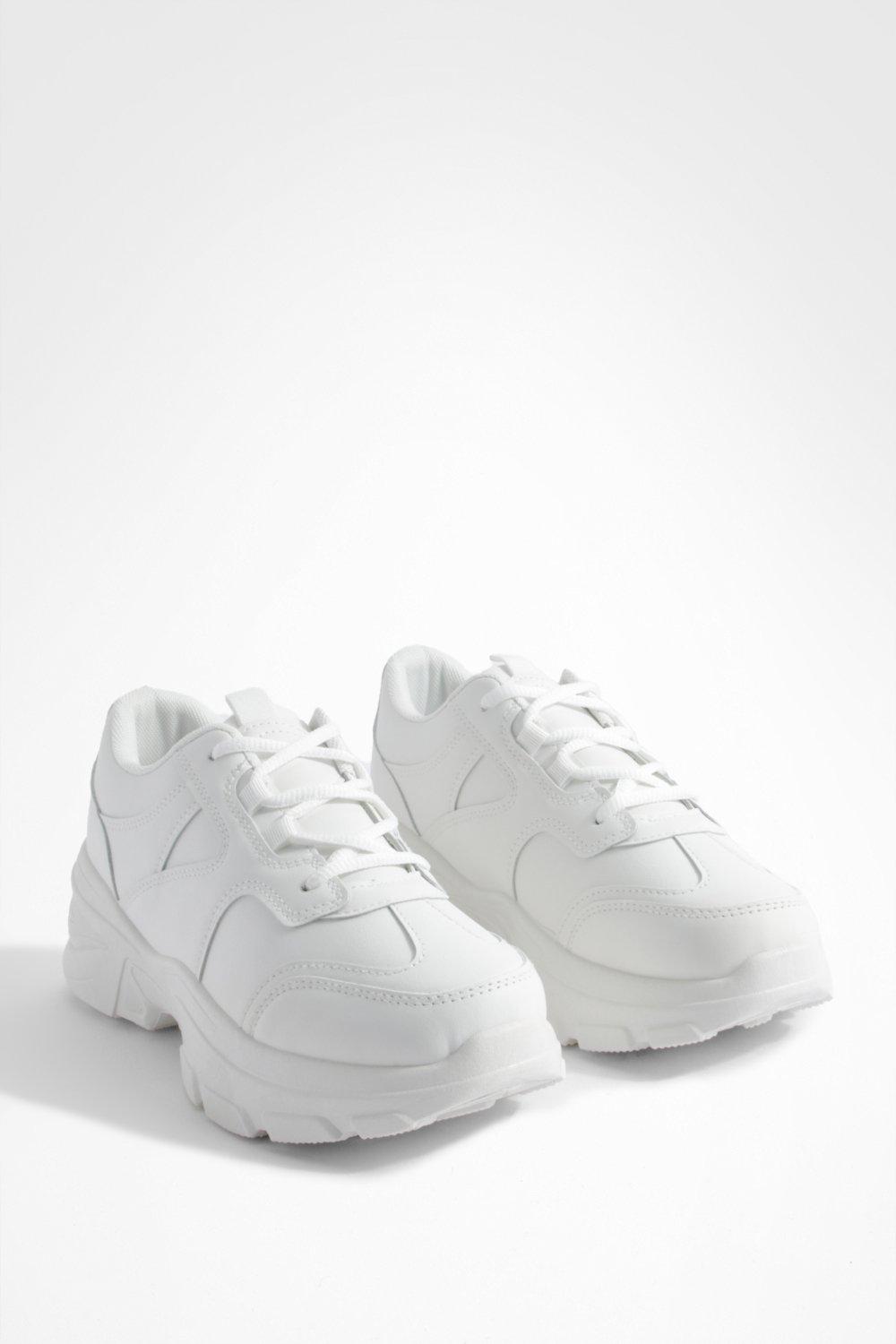 Boohoo hotsell white trainers