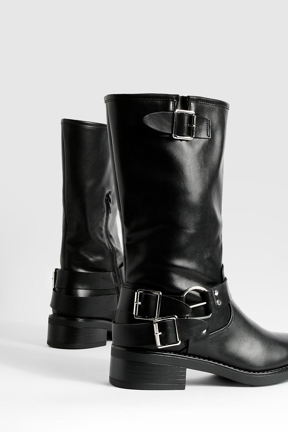 Boohoo hotsell biker boots