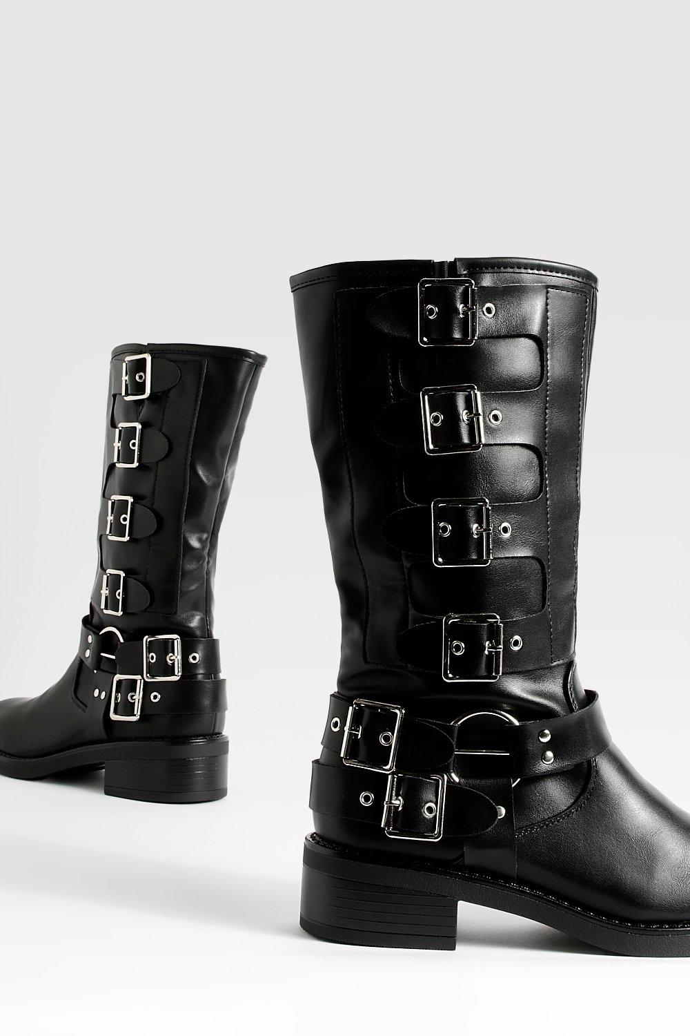 Boohoo sales biker boots