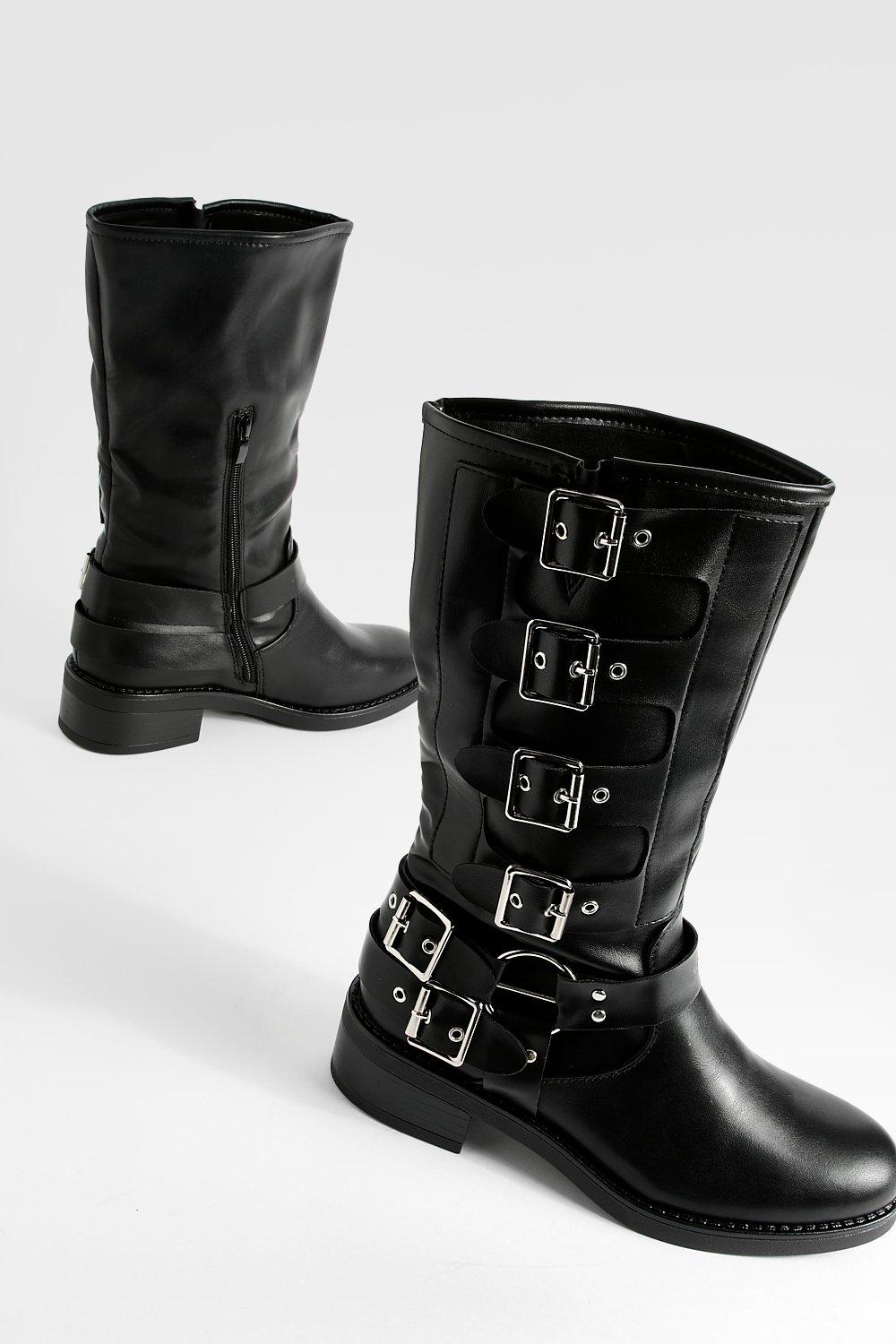 boohoo biker boots