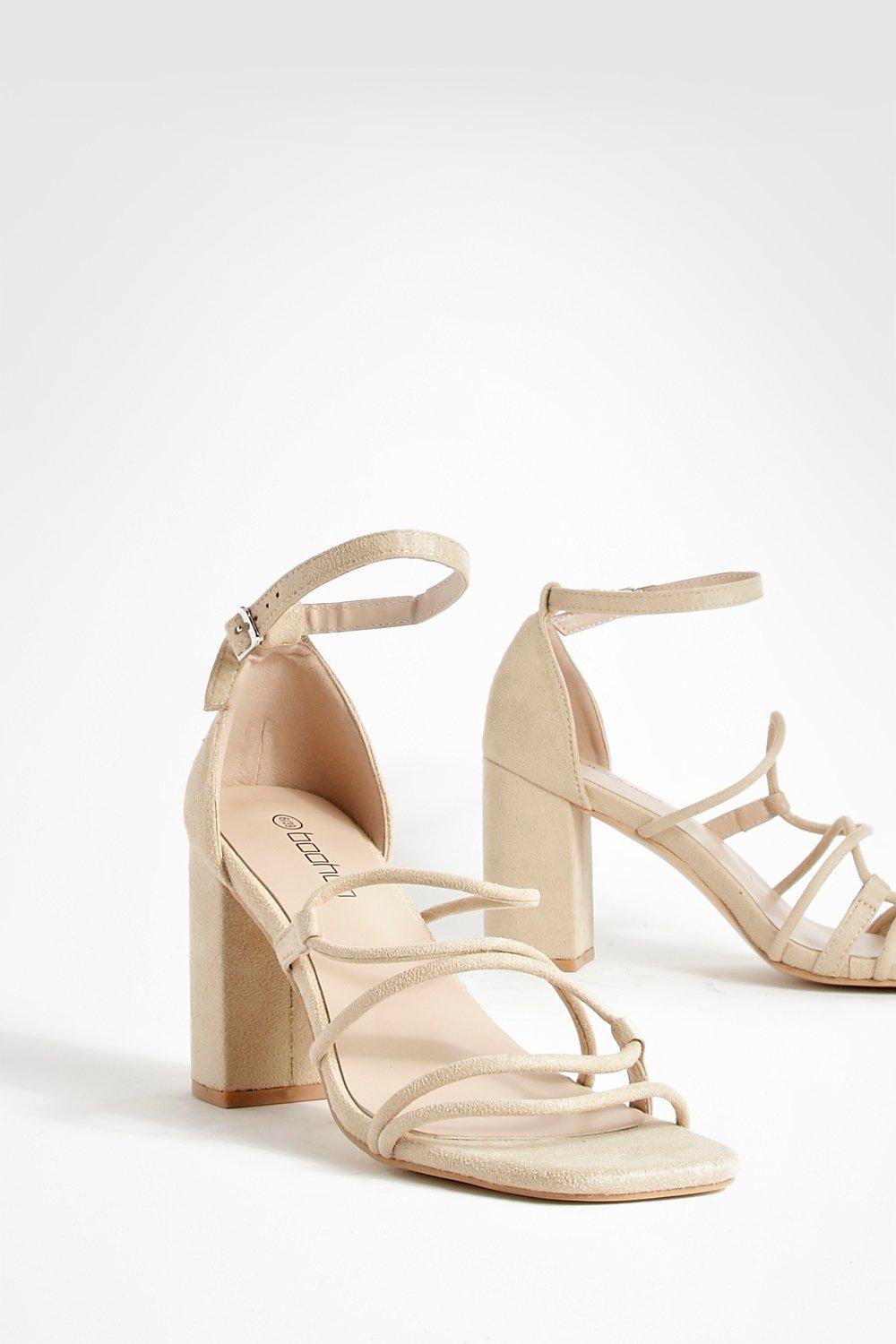 Wide nude online sandals