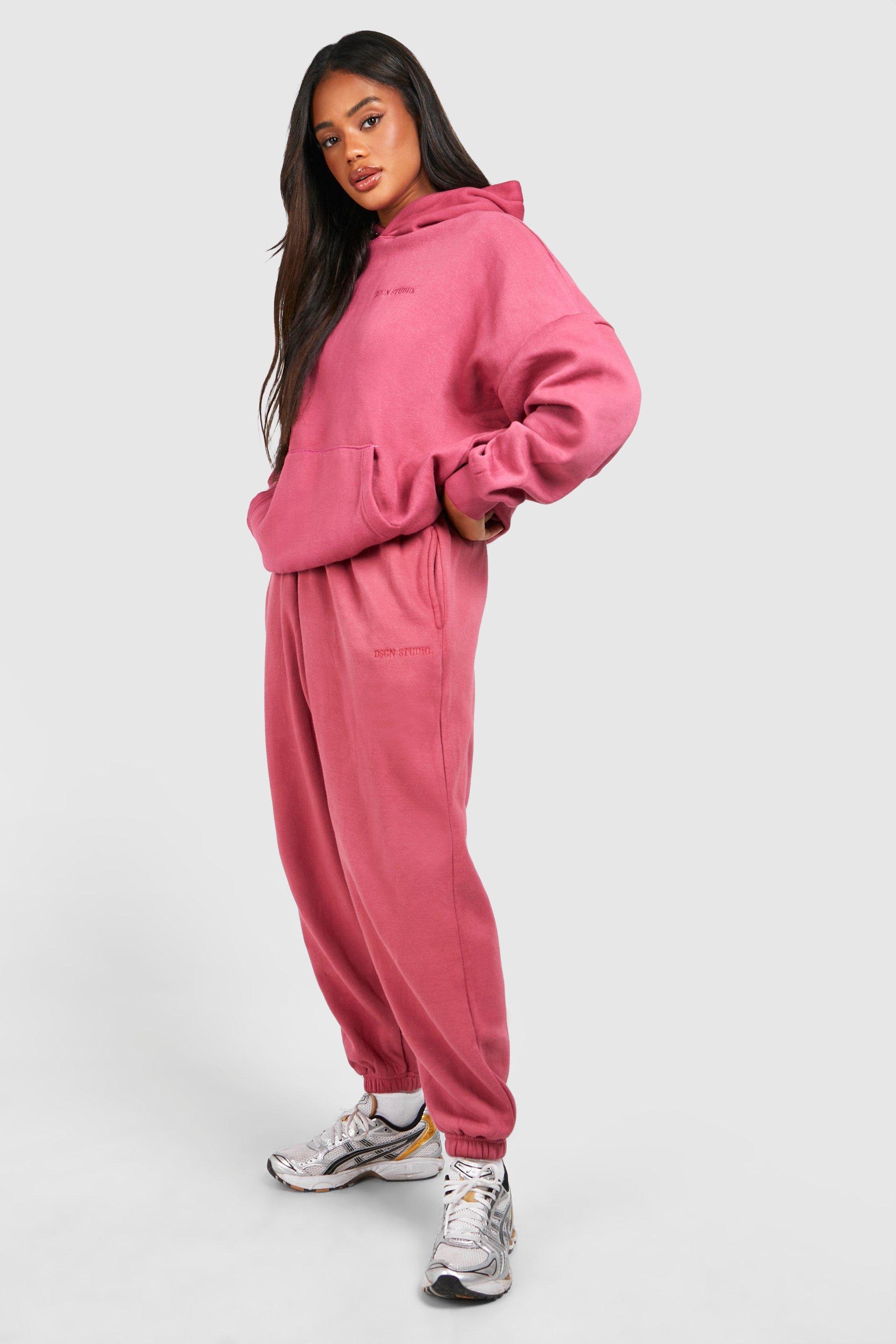 Hot Pink Overdyed Hooded Tracksuit