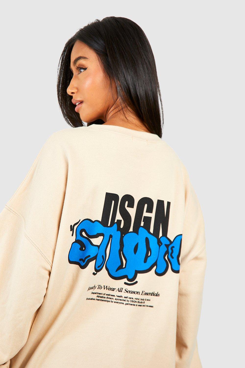 Petite Dsgn Studio Back Print Sweatshirt
