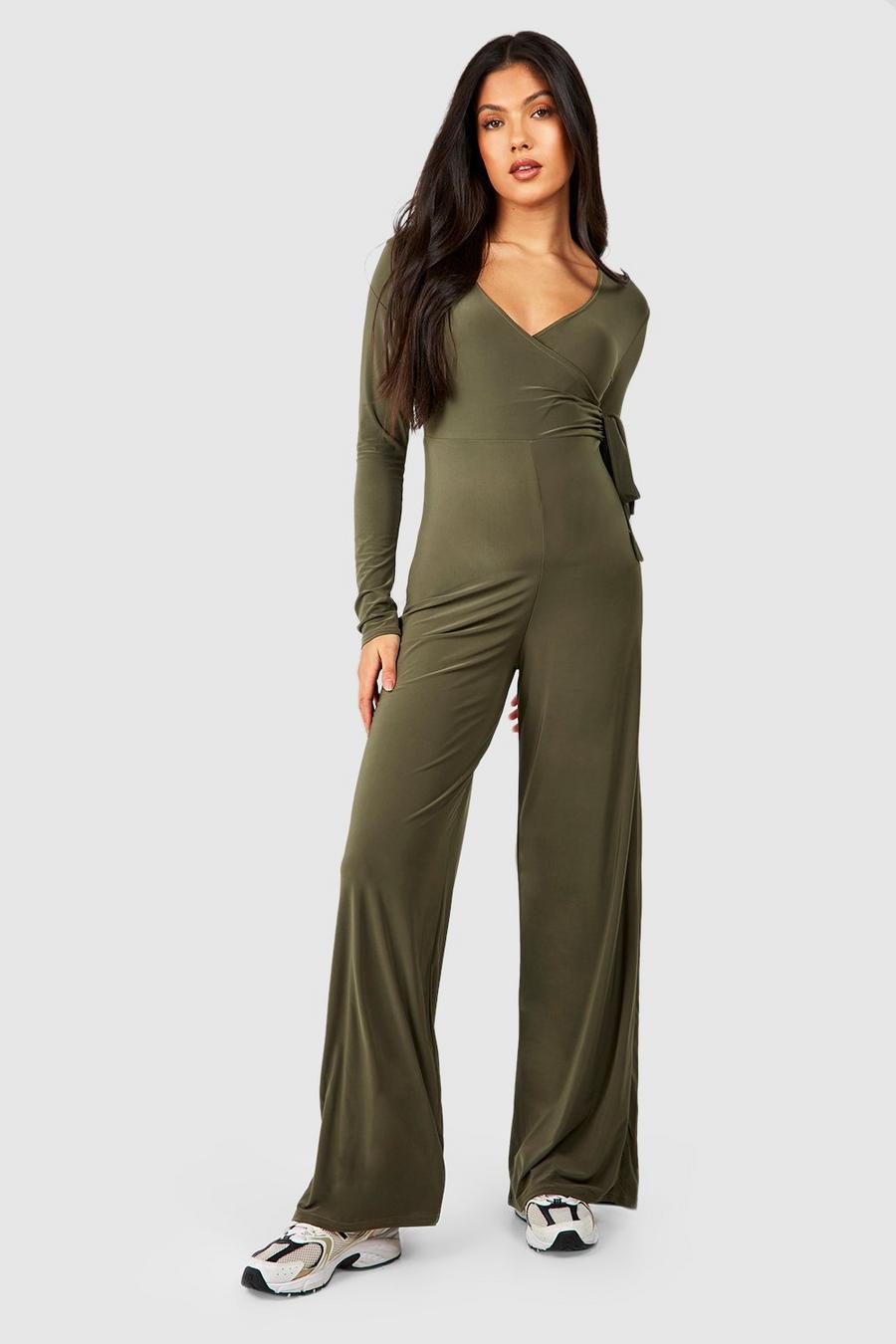 Umstandsmode Soft Touch Loungewear-Jumpsuit, Khaki image number 1