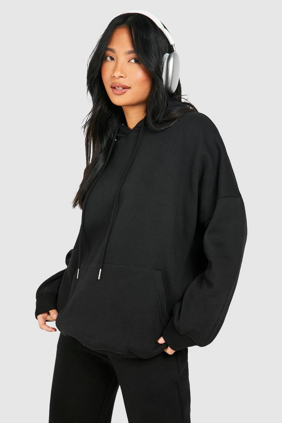 Black Petite Basic Oversize hoodie image number 1