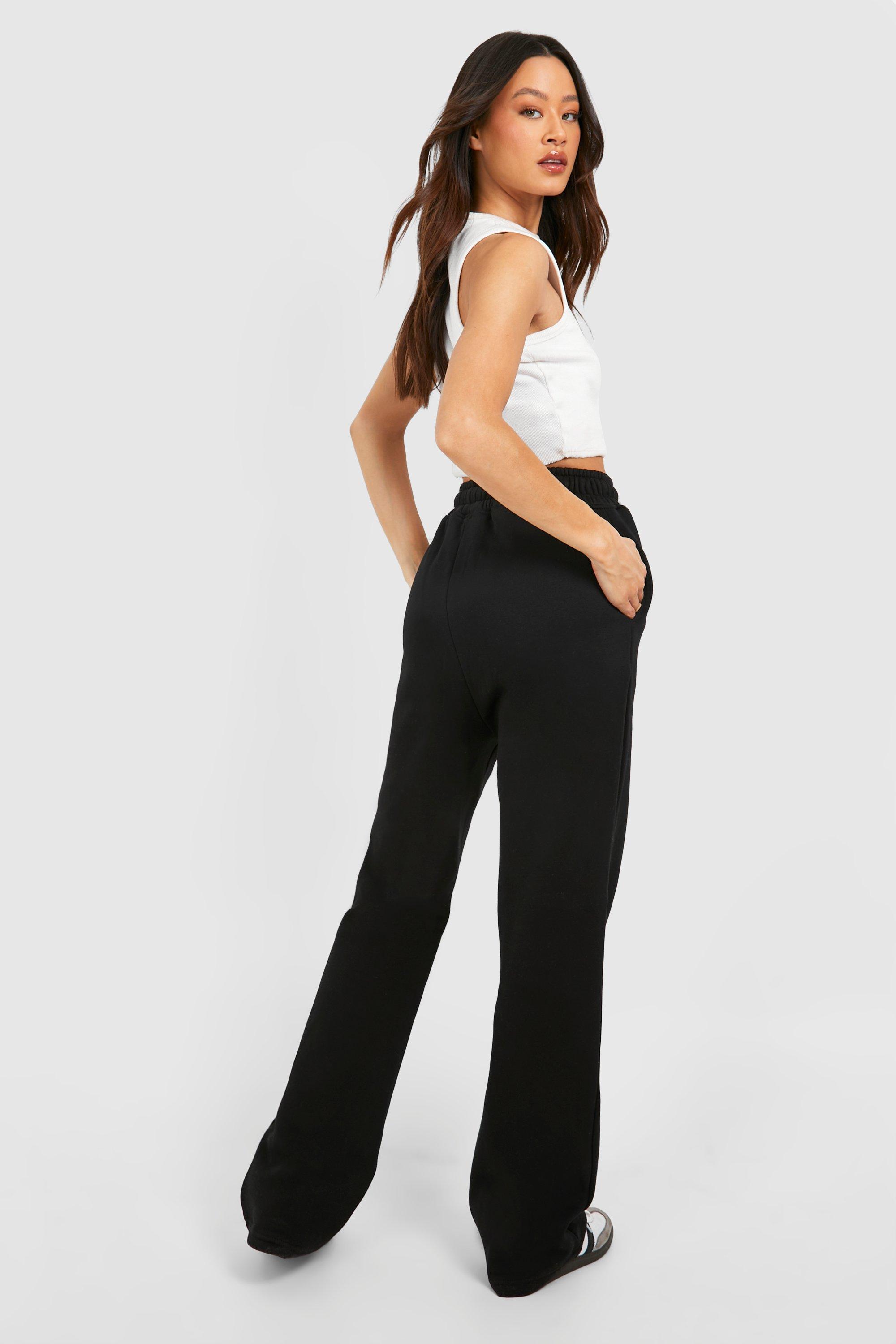 Ladies black straight leg joggers online