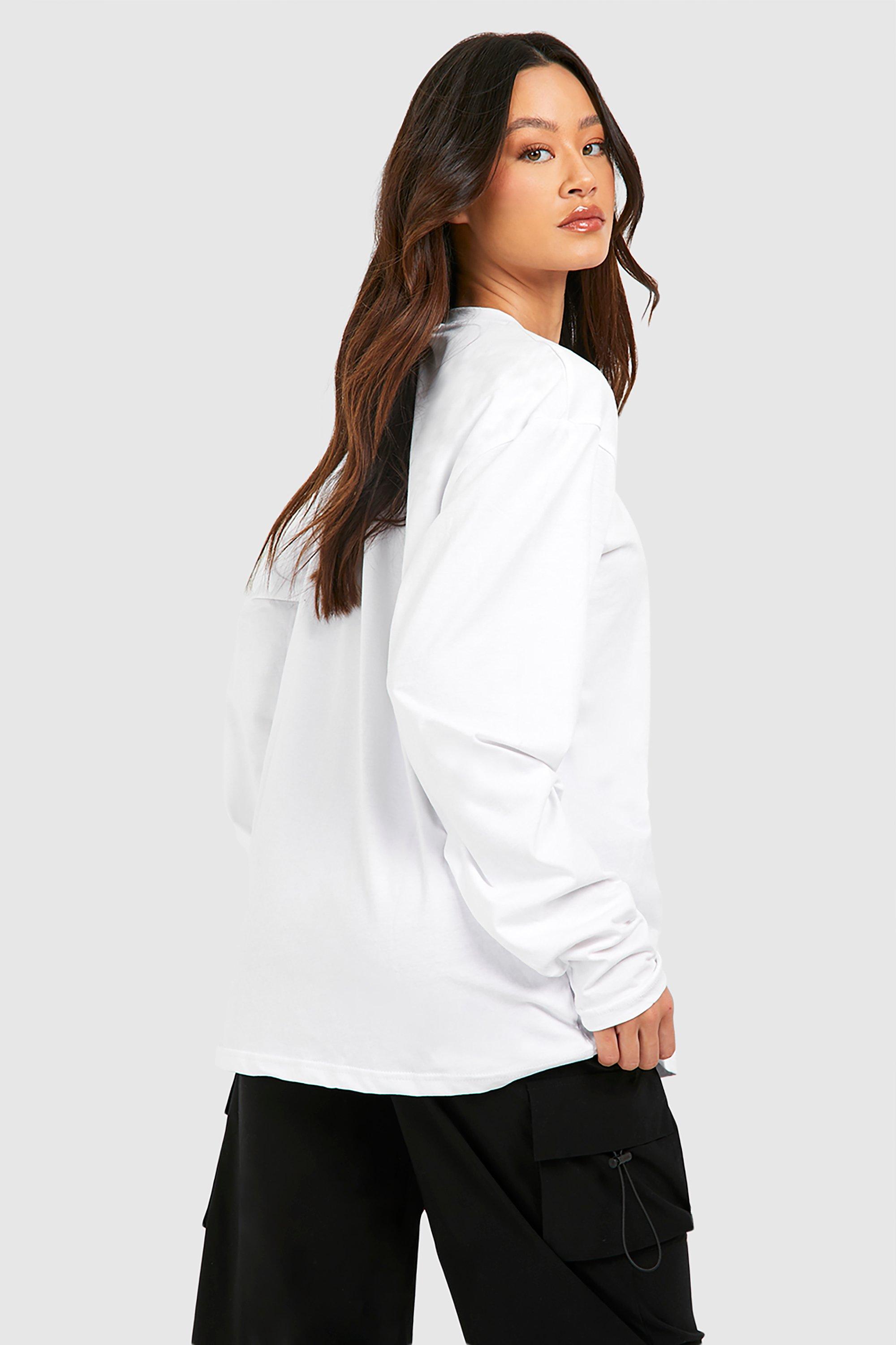 Cotton Oversized Long Sleeve Top