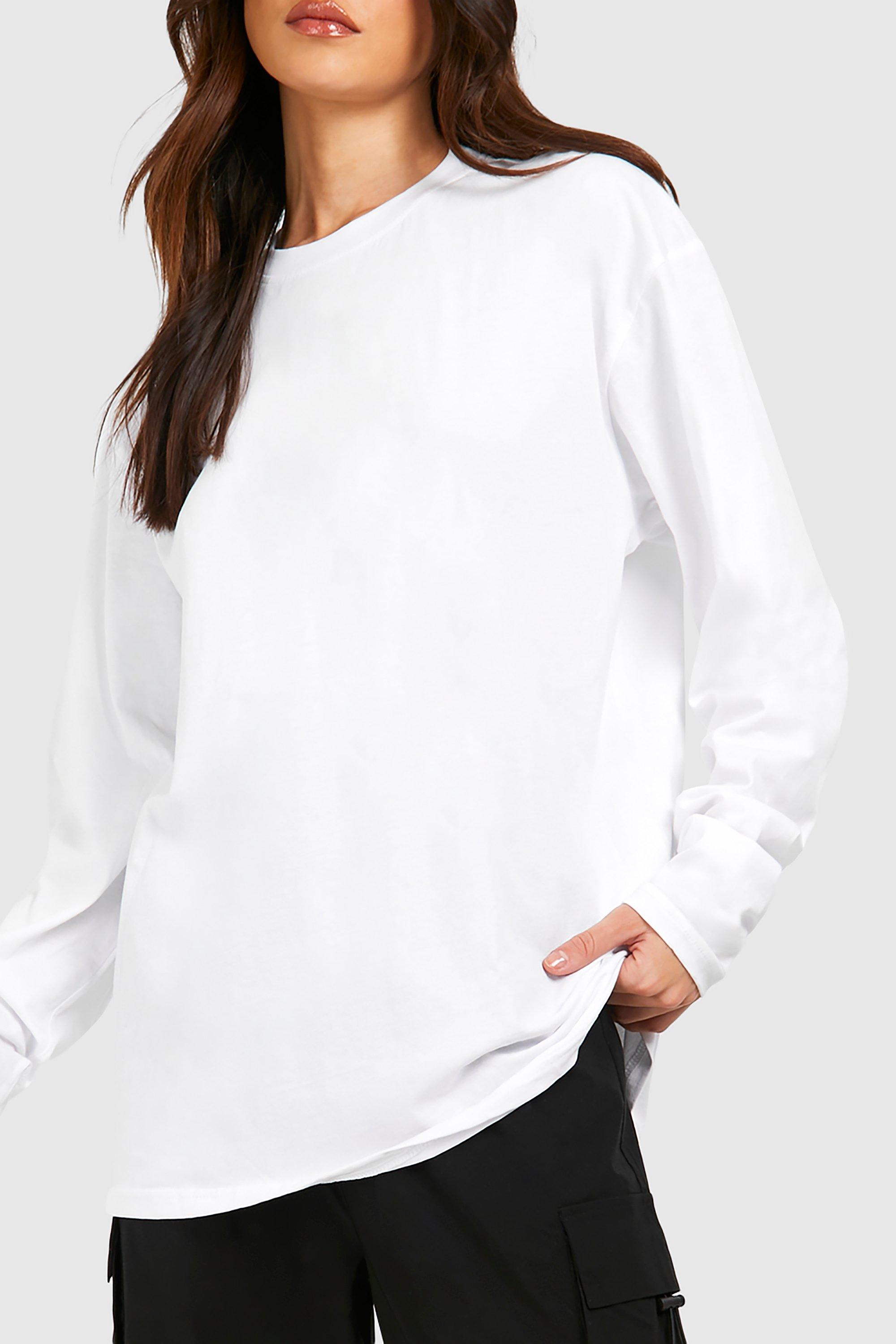 Cotton Oversized Long Sleeve Top