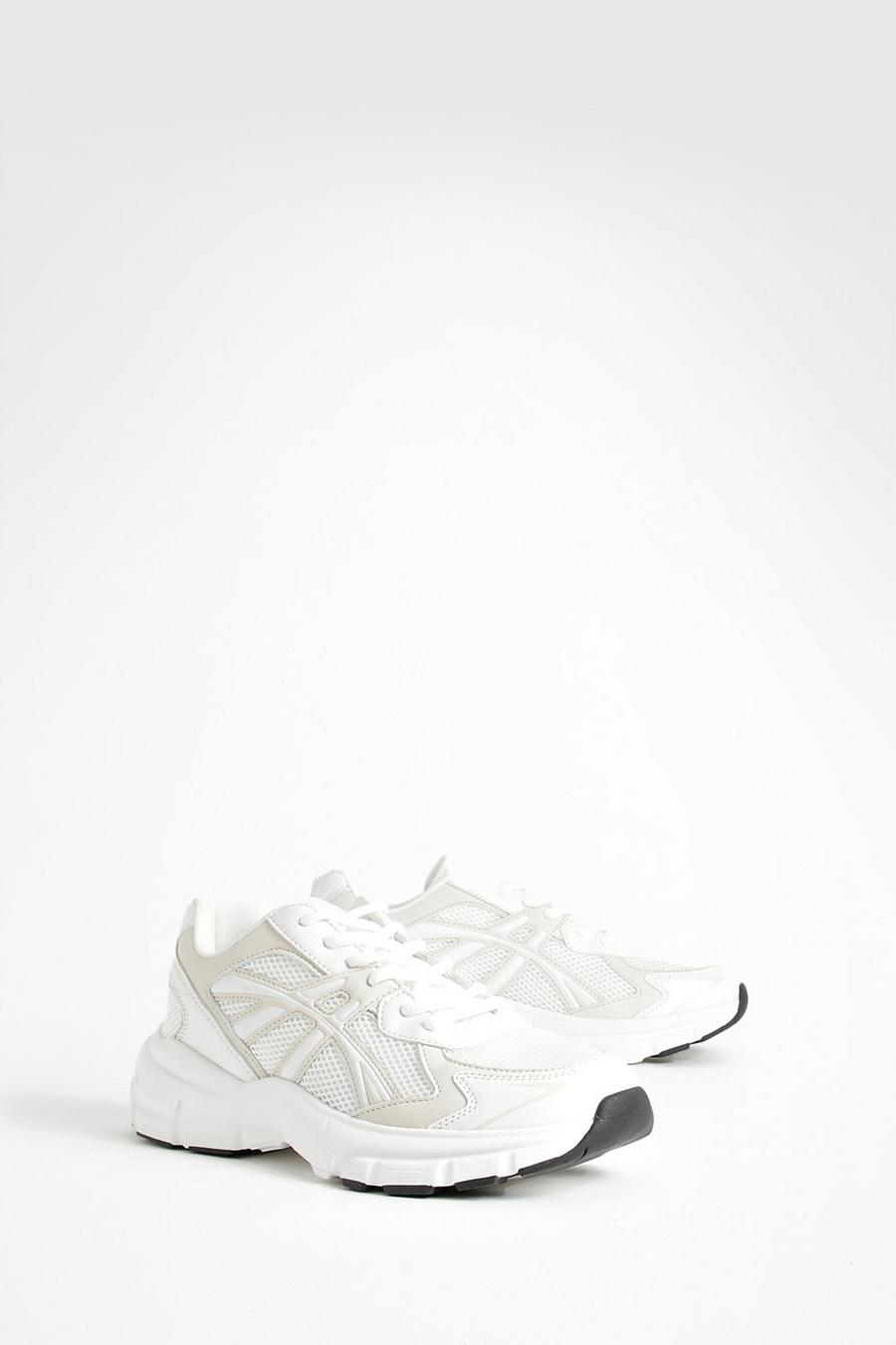 Stone Contrast Stripe Chunky Sporty Dad Sneakers image number 1
