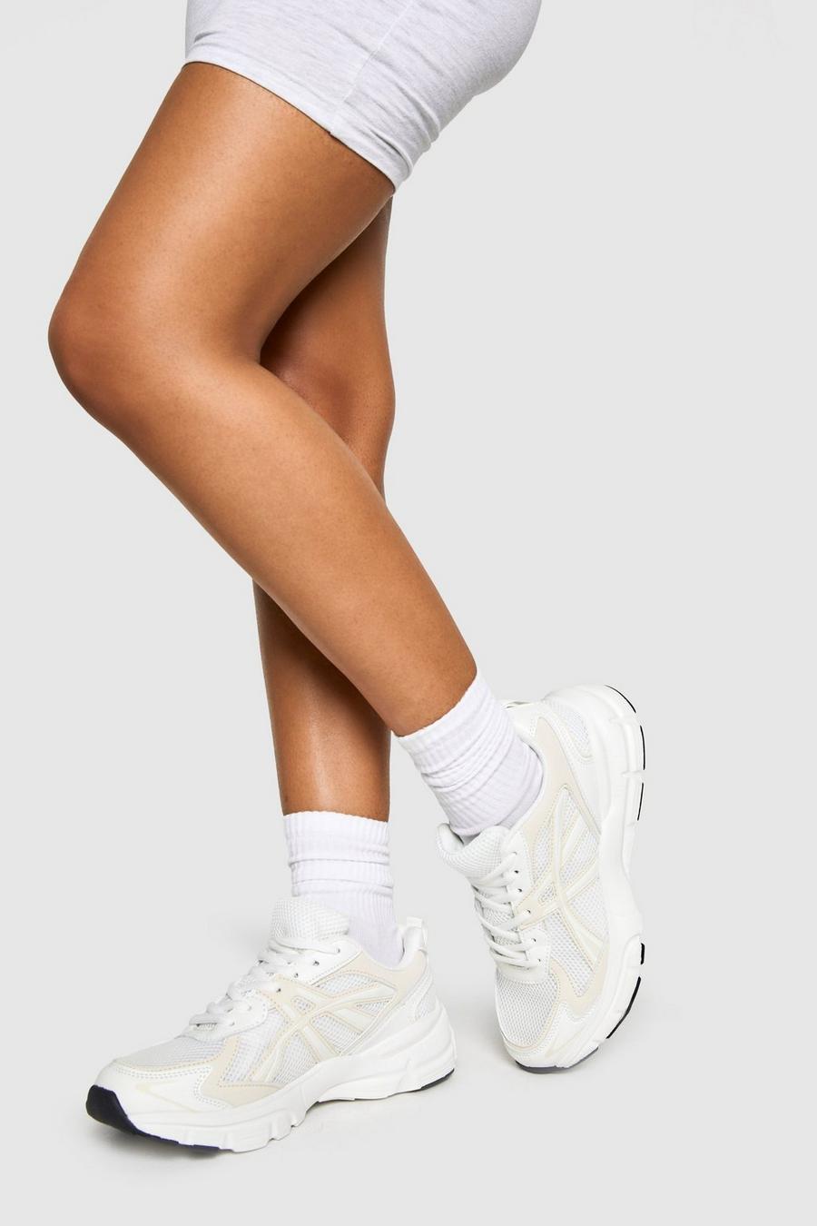 Contrast Stripe Chunky Sporty Dad Sneakers | boohoo USA Contrast Stripe Chunky Sporty Dad Sneakers | boohoo USA