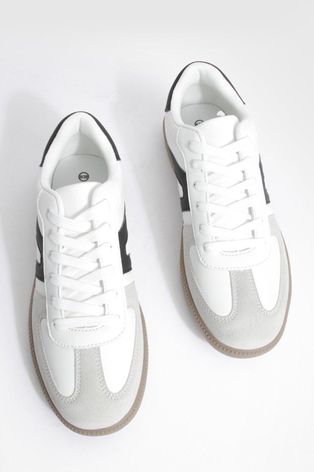 White soled hot sale trainers