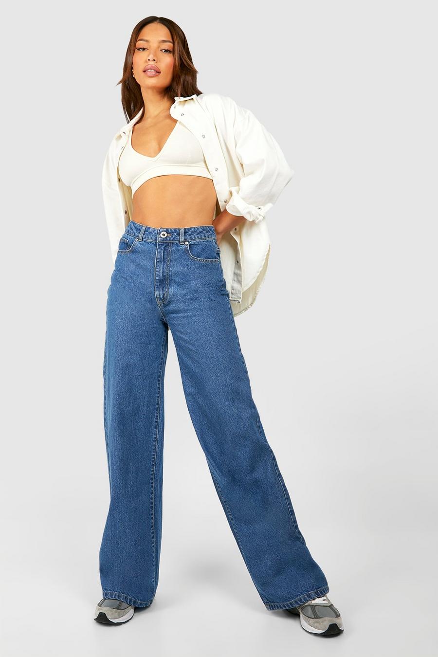 Mid blue Tall Basic Baggy Boyfriend Jeans image number 1