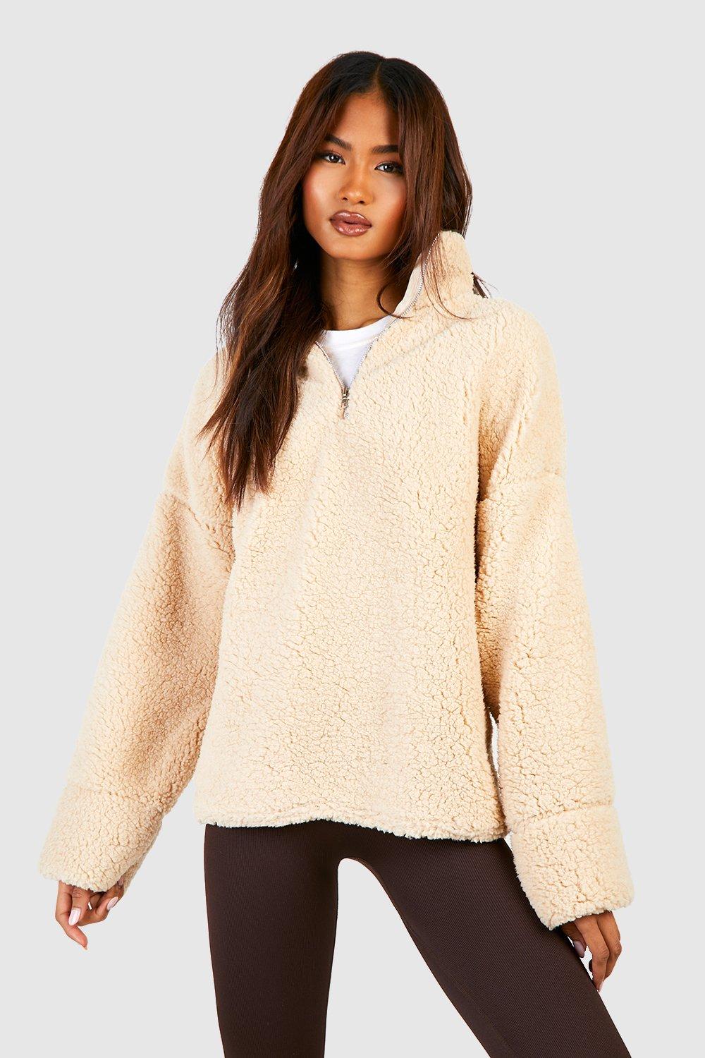 Teddy bear jacket outlet half zip