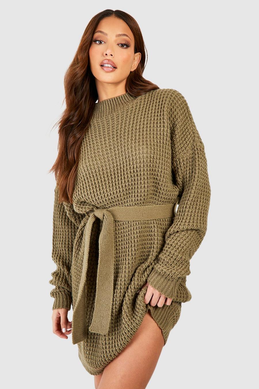 Khaki Pullover aus Baumwolle