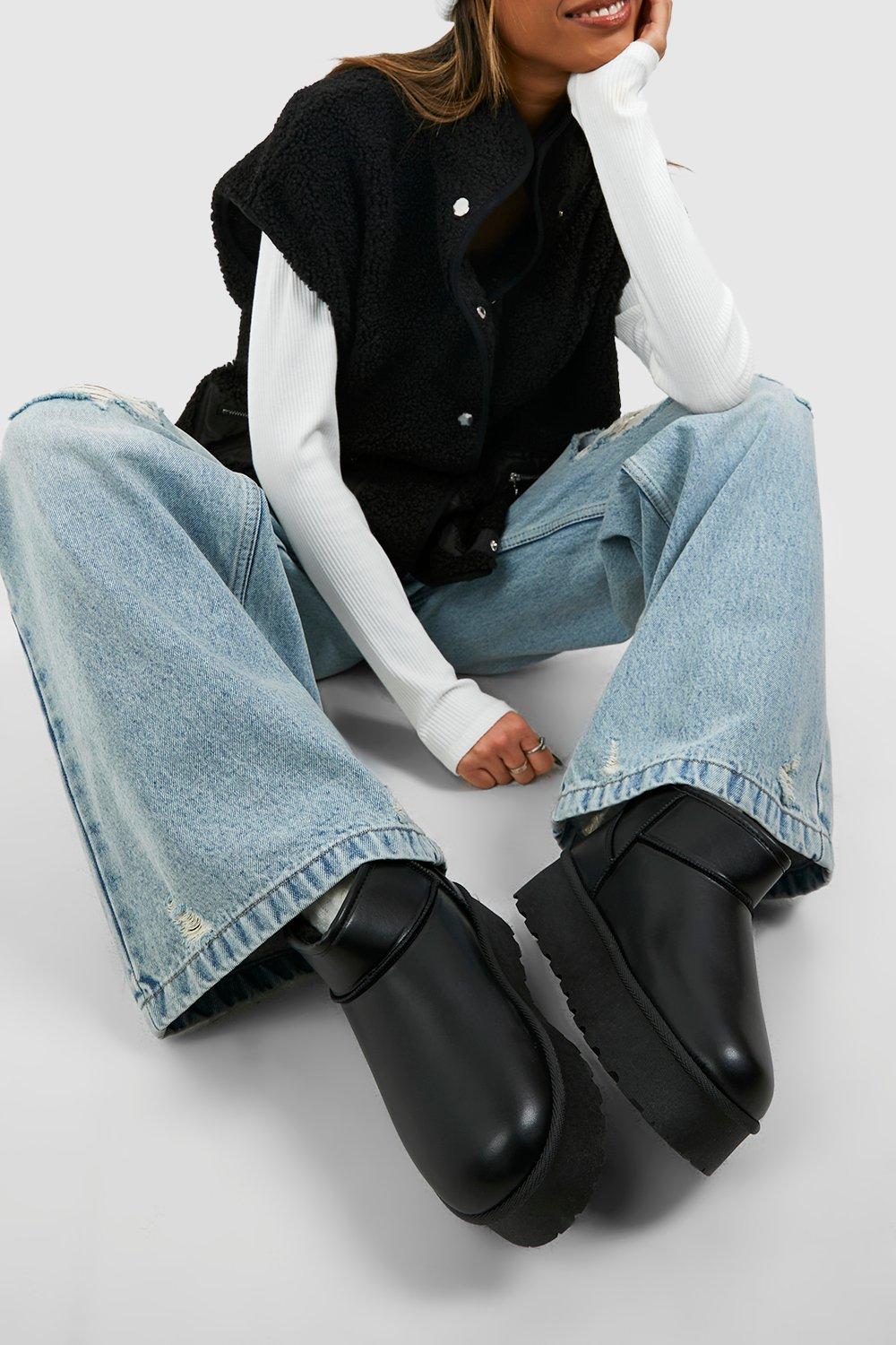 Boohoo platform boots hotsell